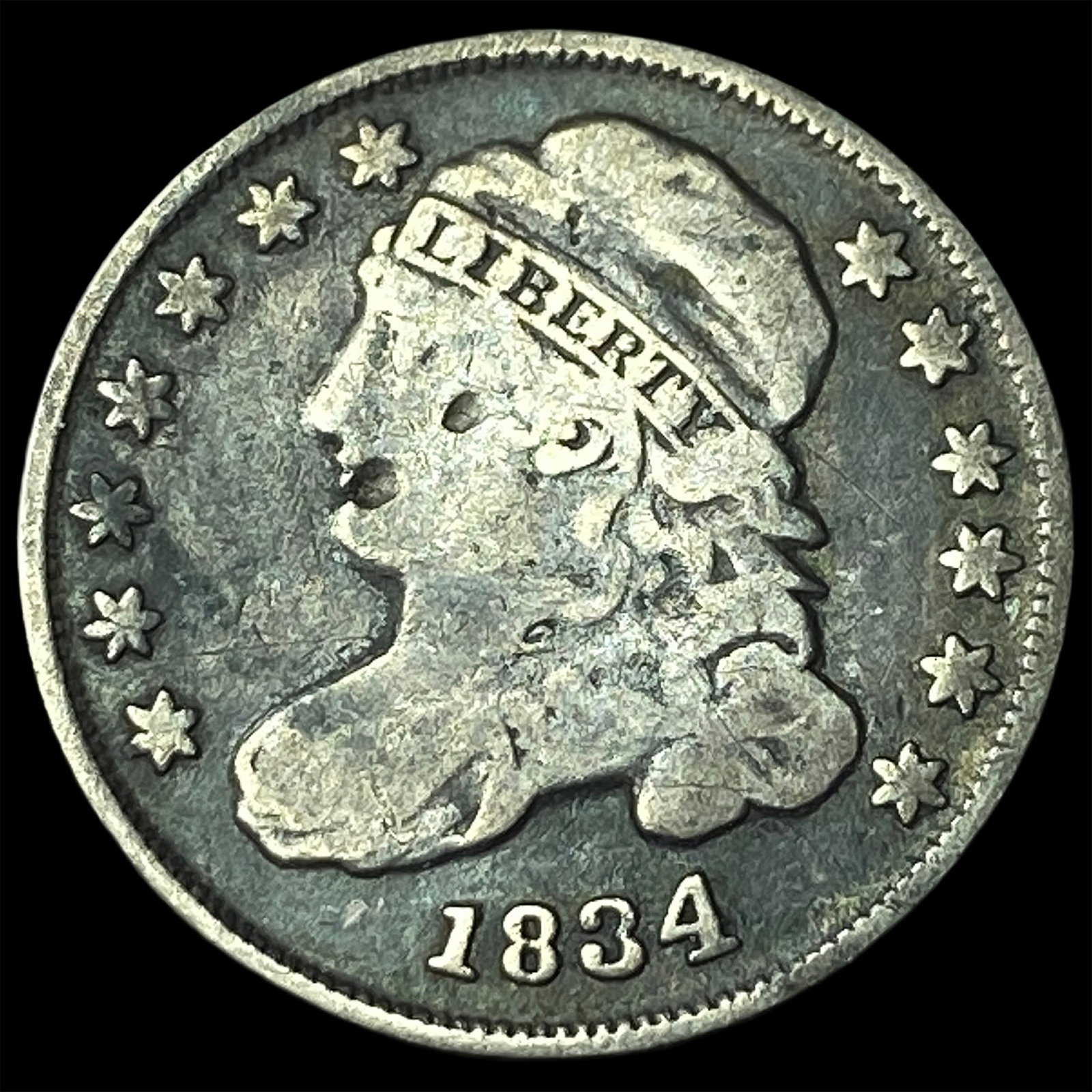 1834 Capped Bust Dime LIGHTLY CIRCULATED