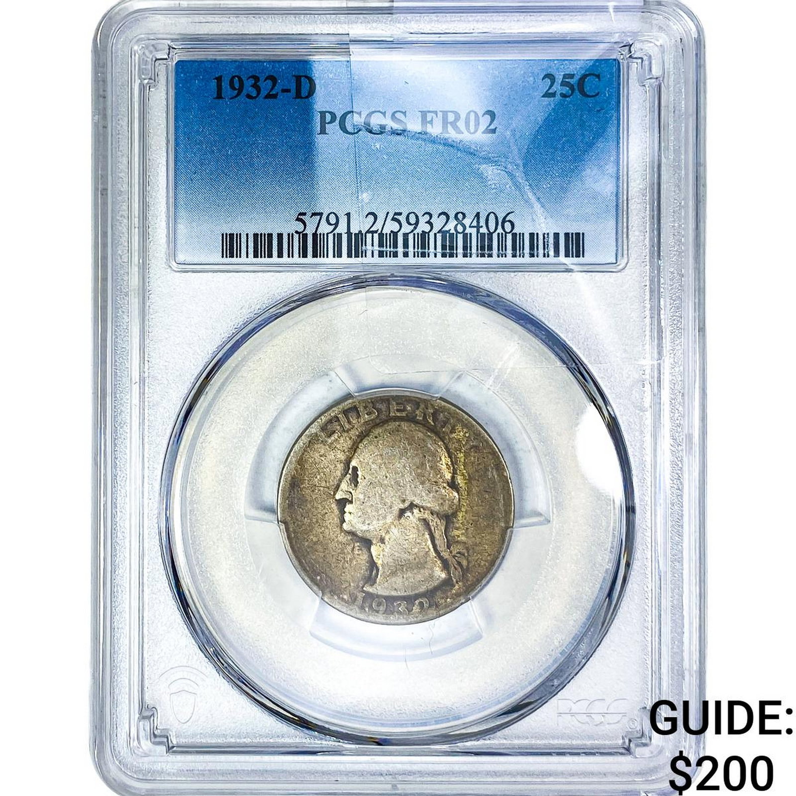 1932-D Washington Silver Quarter PCGS FR02: 1932-D Washington Silver Quarter PCGS FR02