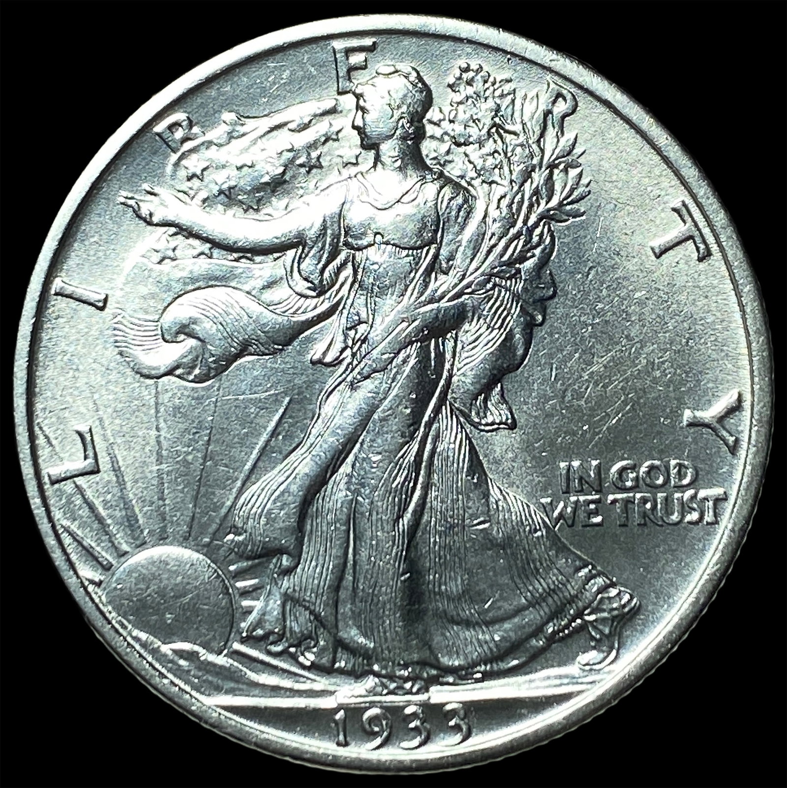 1933-S Walking Liberty Half Dollar UNCIRCULATED: 1933-S Walking Liberty Half Dollar UNCIRCULATED