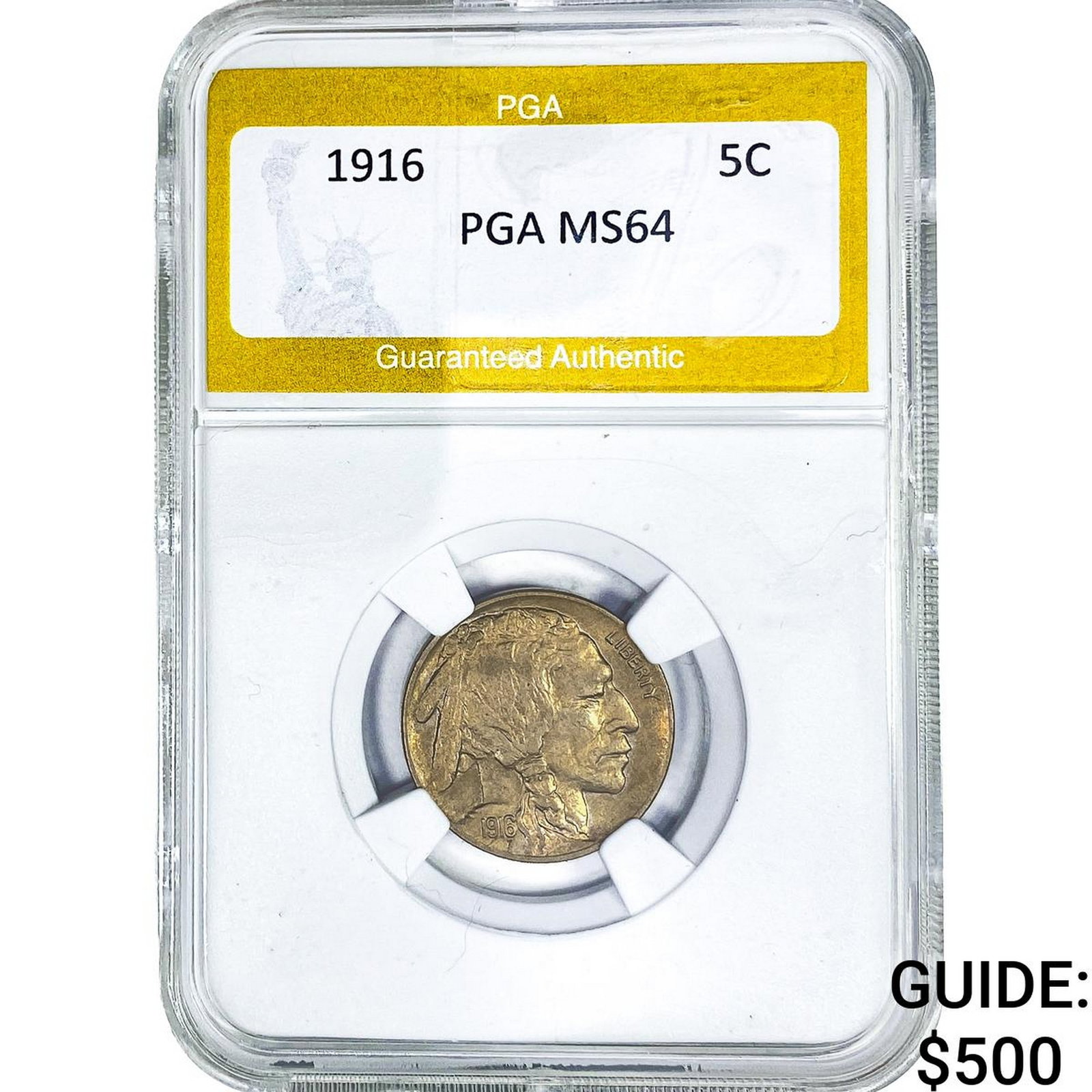 1916 Buffalo Nickel PGA MS64: 1916 Buffalo Nickel PGA MS64
