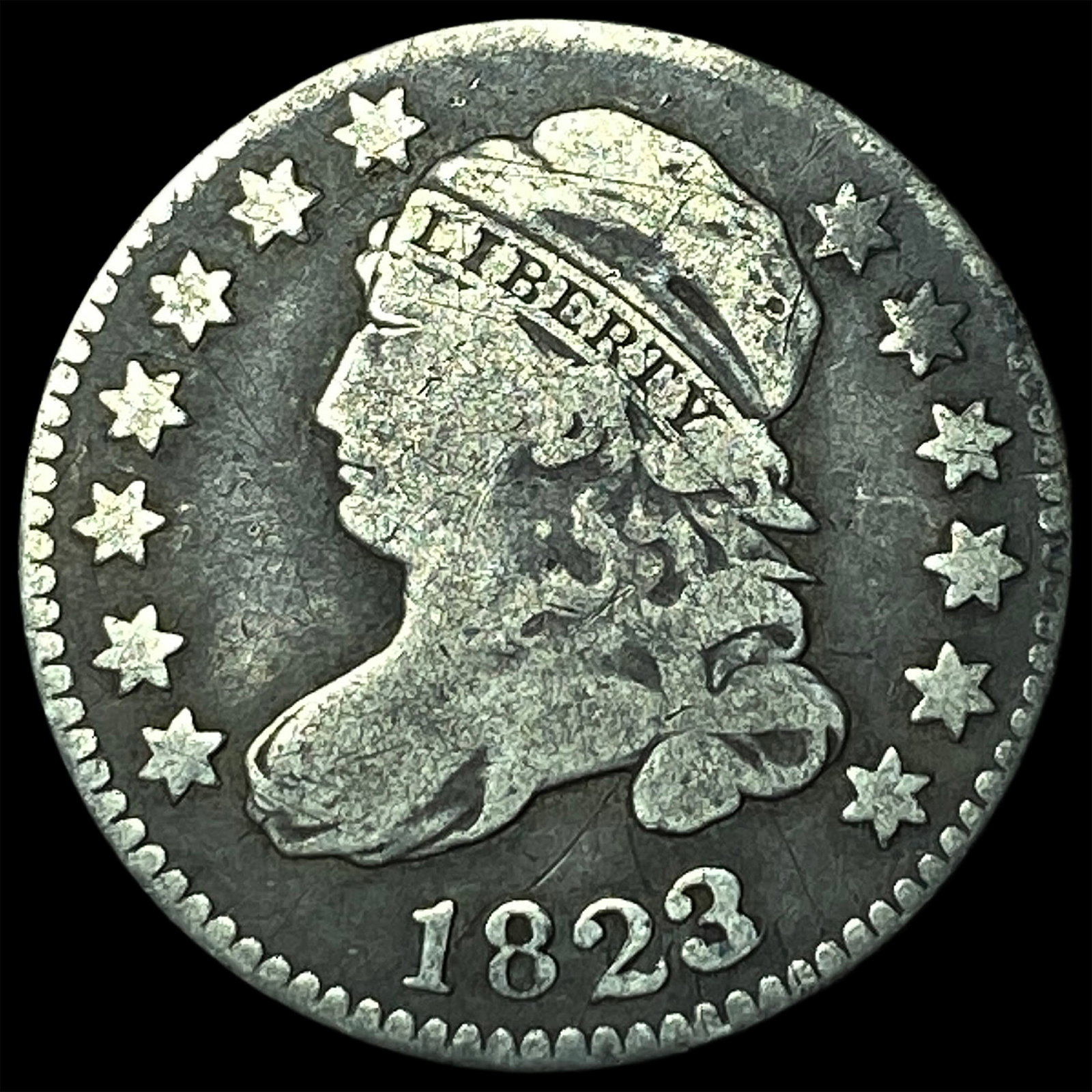1823 Silver Capped Bust Dime LIGHTLY CIRCULATED (1 of 2)