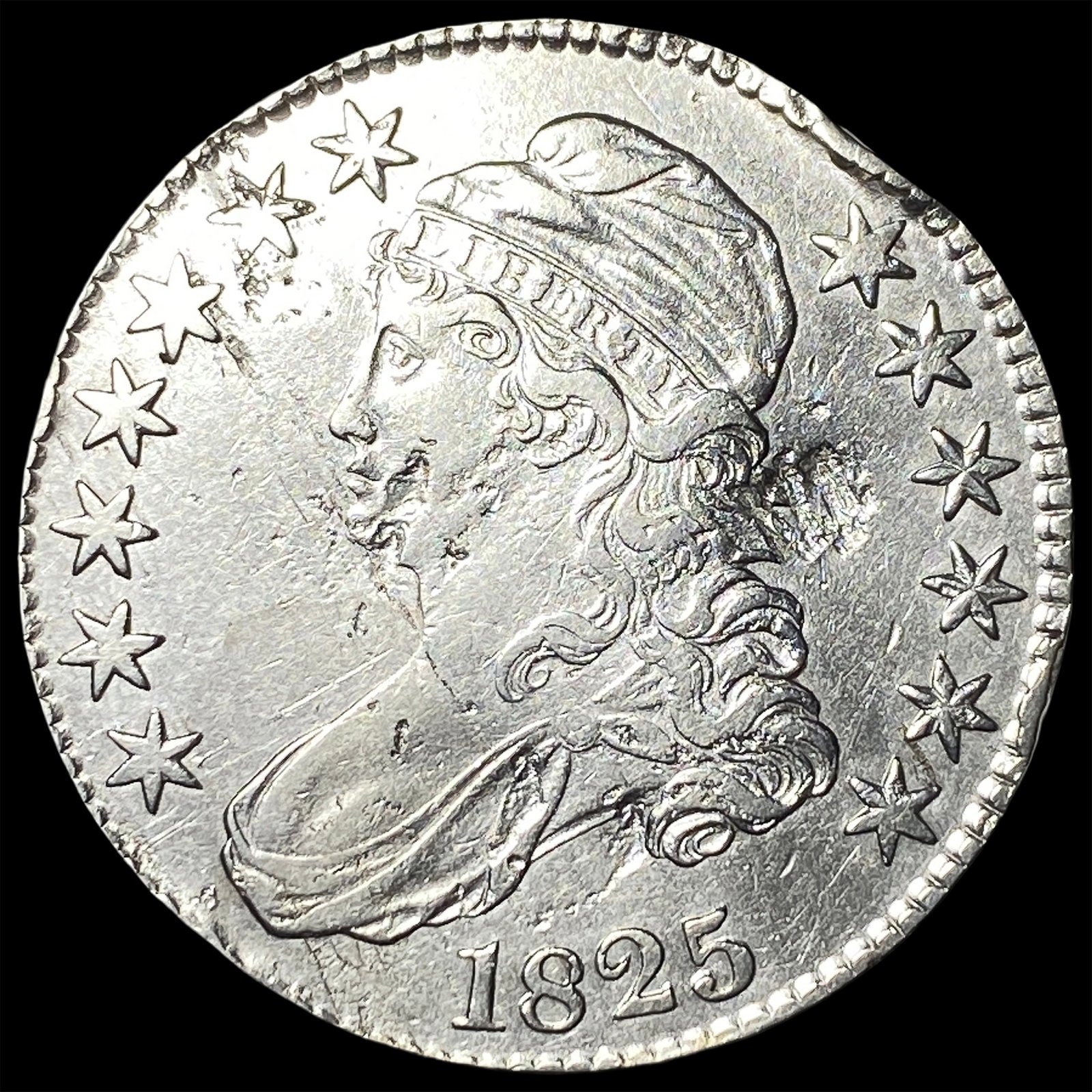 1825 Silver Capped Bust Half Dollar HIGH GRADE: 1825 Silver Capped Bust Half Dollar HIGH GRADE