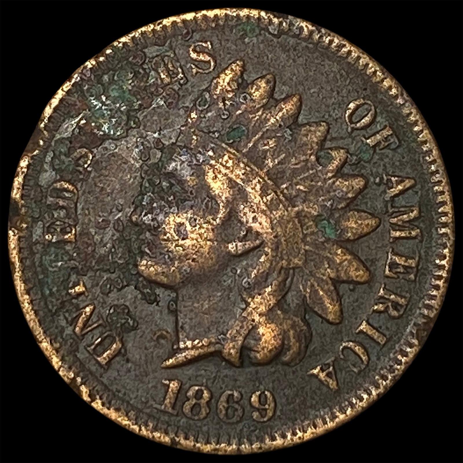1869 Indian Head Cent HIGH GRADE: 1869 Indian Head Cent HIGH GRADE
