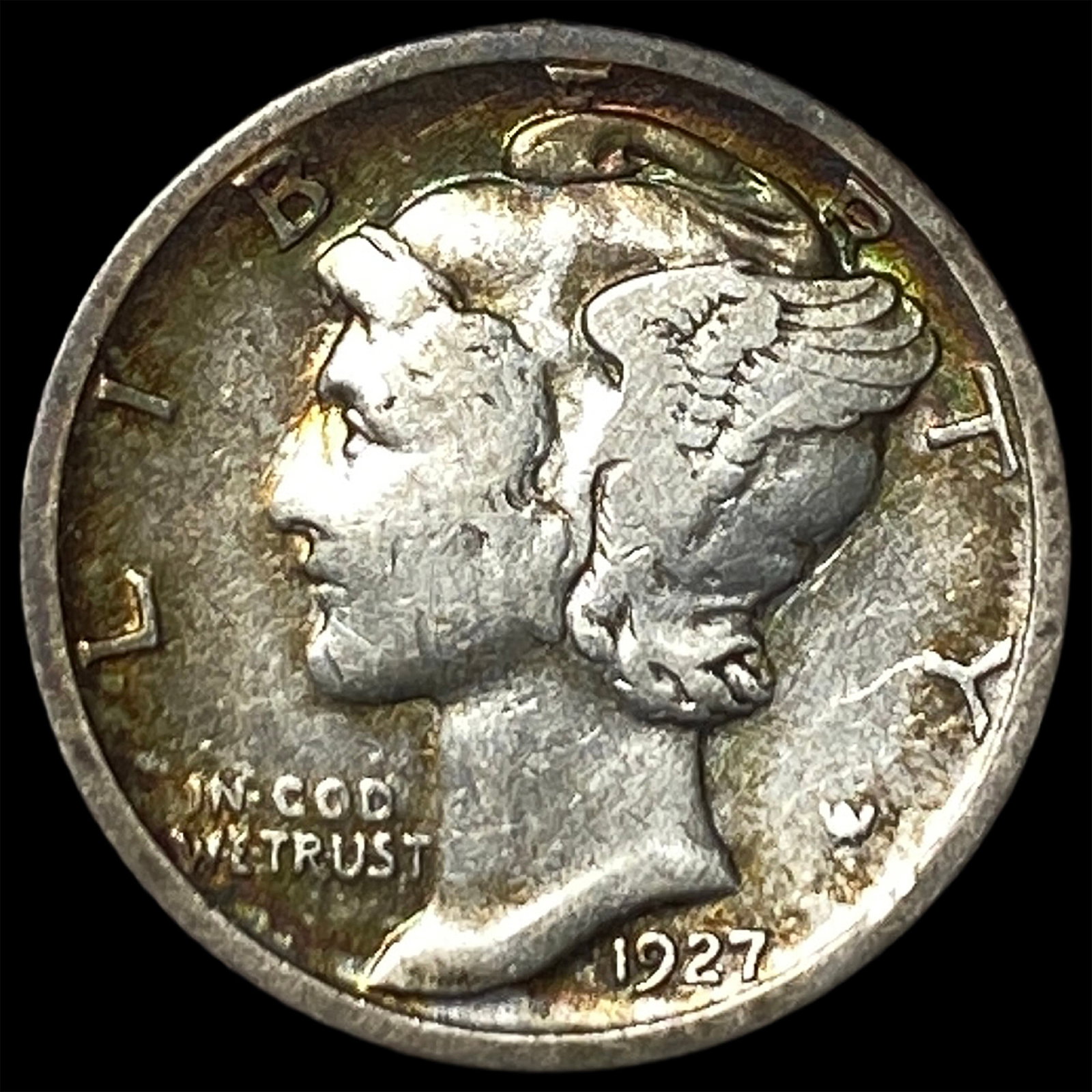 1927-S Silver Mercury Dime LIGHTLY CIRCULATED: 1927-S Silver Mercury Dime LIGHTLY CIRCULATED