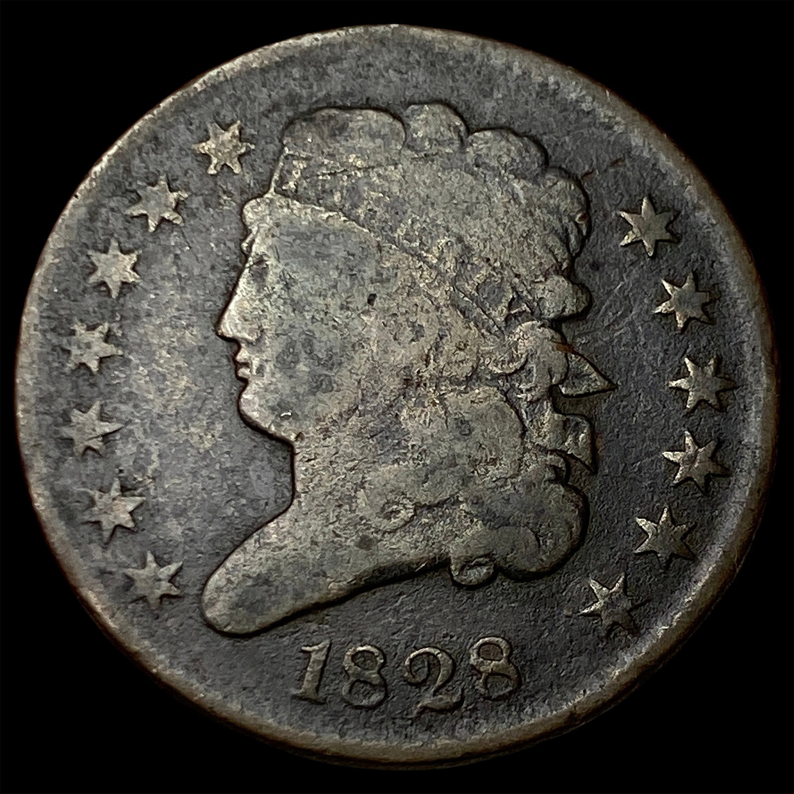 1828 Classic Head Half Cent ABOUT UNCIRCULATED: 1828 Classic Head Half Cent ABOUT UNCIRCULATED