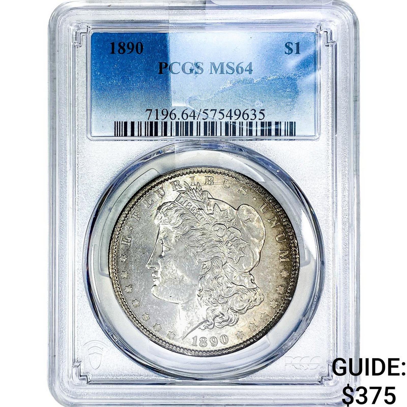 1890 Morgan Silver Dollar PCGS MS64: 1890 Morgan Silver Dollar PCGS MS64