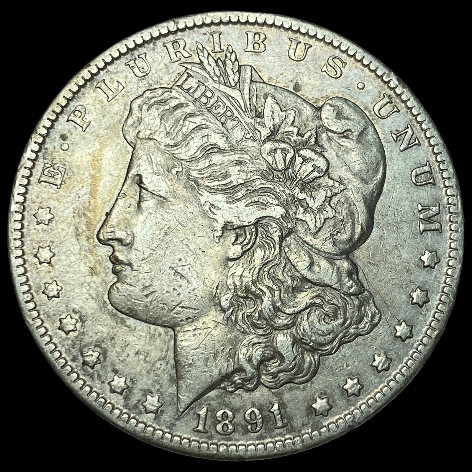 1891-CC Silver Morgan Dollar NEARLY UNCIRCULATED: 1891-CC Silver Morgan Dollar NEARLY UNCIRCULATED