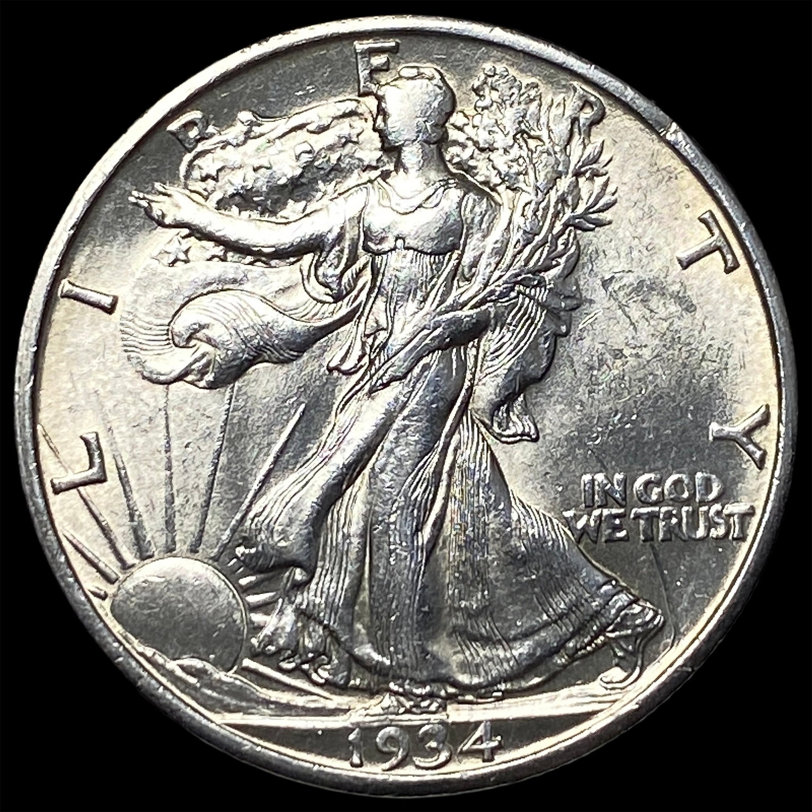 1934-D Silver Half Dollar Walking Liberty UNCIRCULATED: 1934-D Silver Half Dollar Walking Liberty UNCIRCULATED