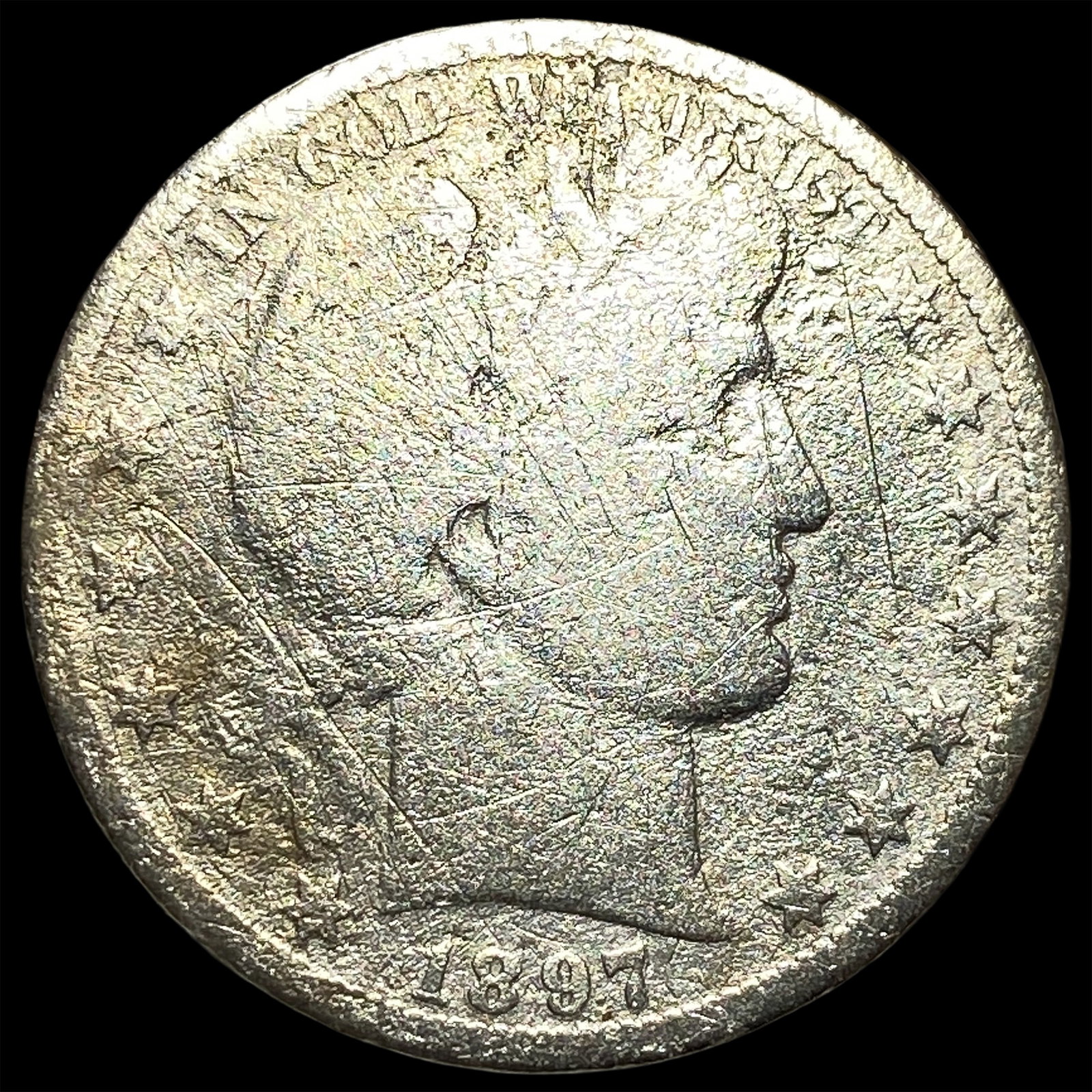 1897-O Silver Barber Half Dollar NICELY CIRCULATED: 1897-O Silver Barber Half Dollar NICELY CIRCULATED