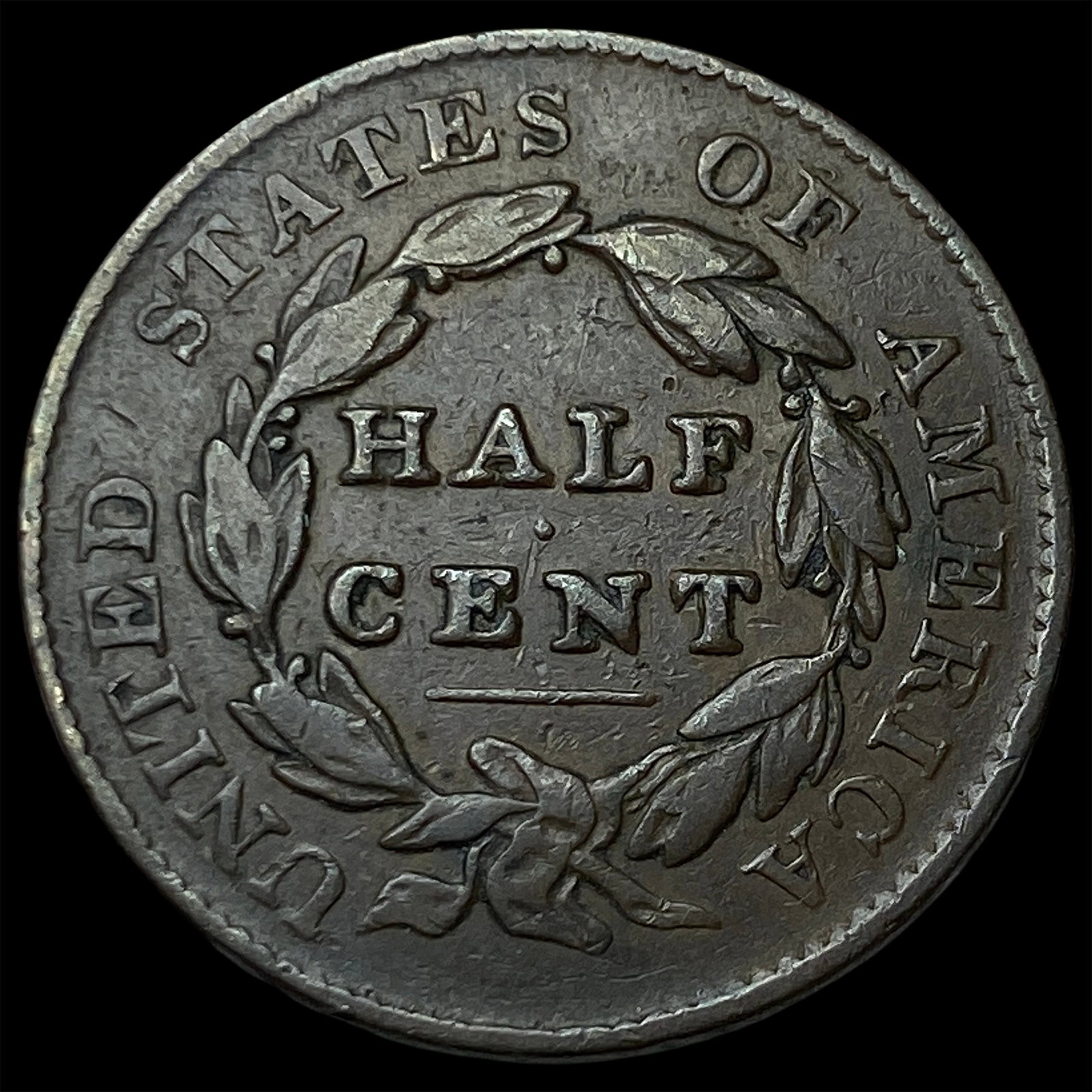 1828 Classic Head Half Cent LIGHTLY CIRCULATED - 2
