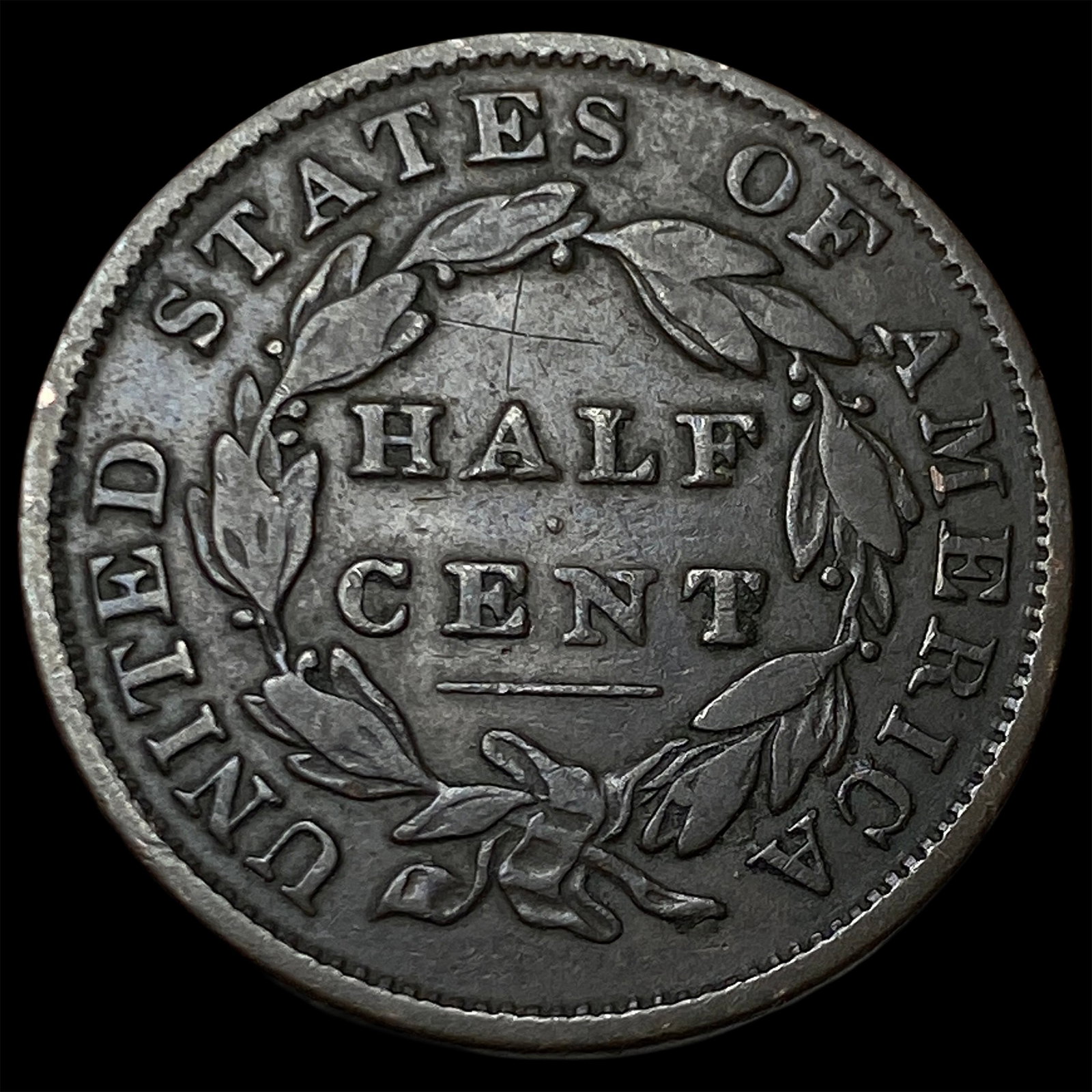 1834 Classic Head Half Cent LIGHTLY CIRCULATED - 2