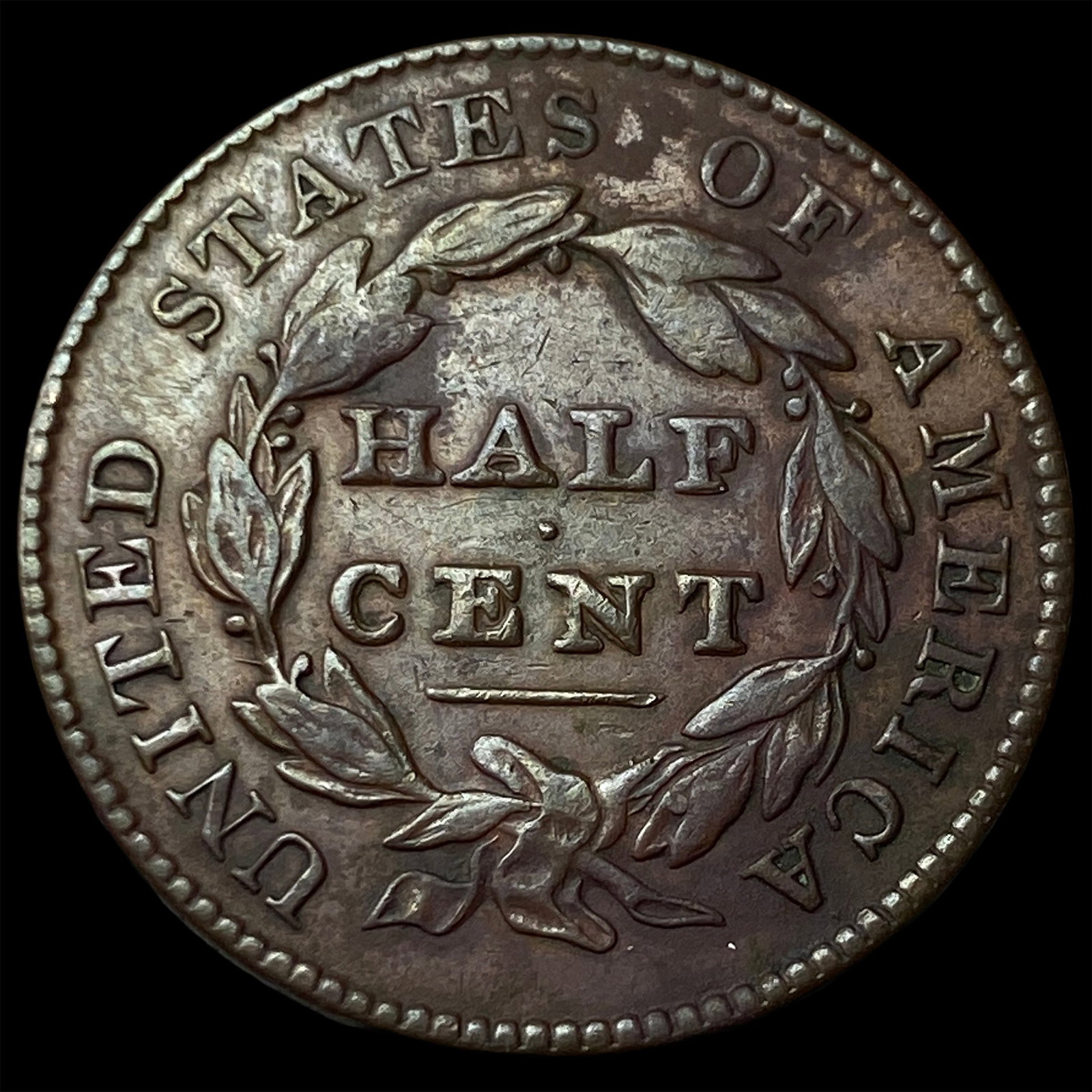 1828 Classic Head Half Cent NEARLY UNCIRCULATED - 2