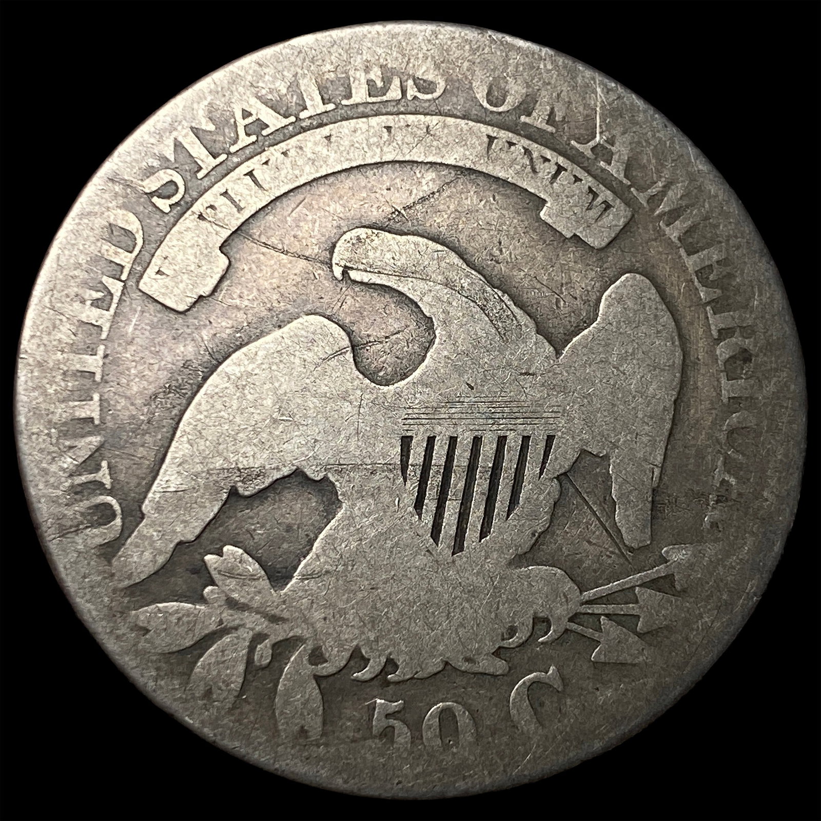 1827 Capped Bust Half Dollar NICELY CIRCULATED - 2