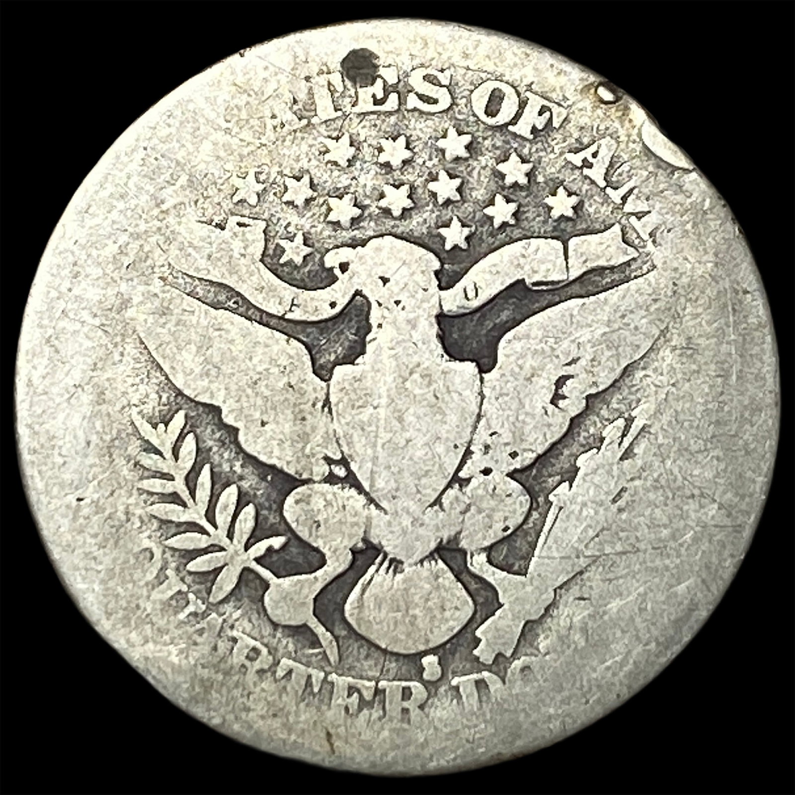 1914-S Silver Barber Quarter NICELY CIRCULATED - 2