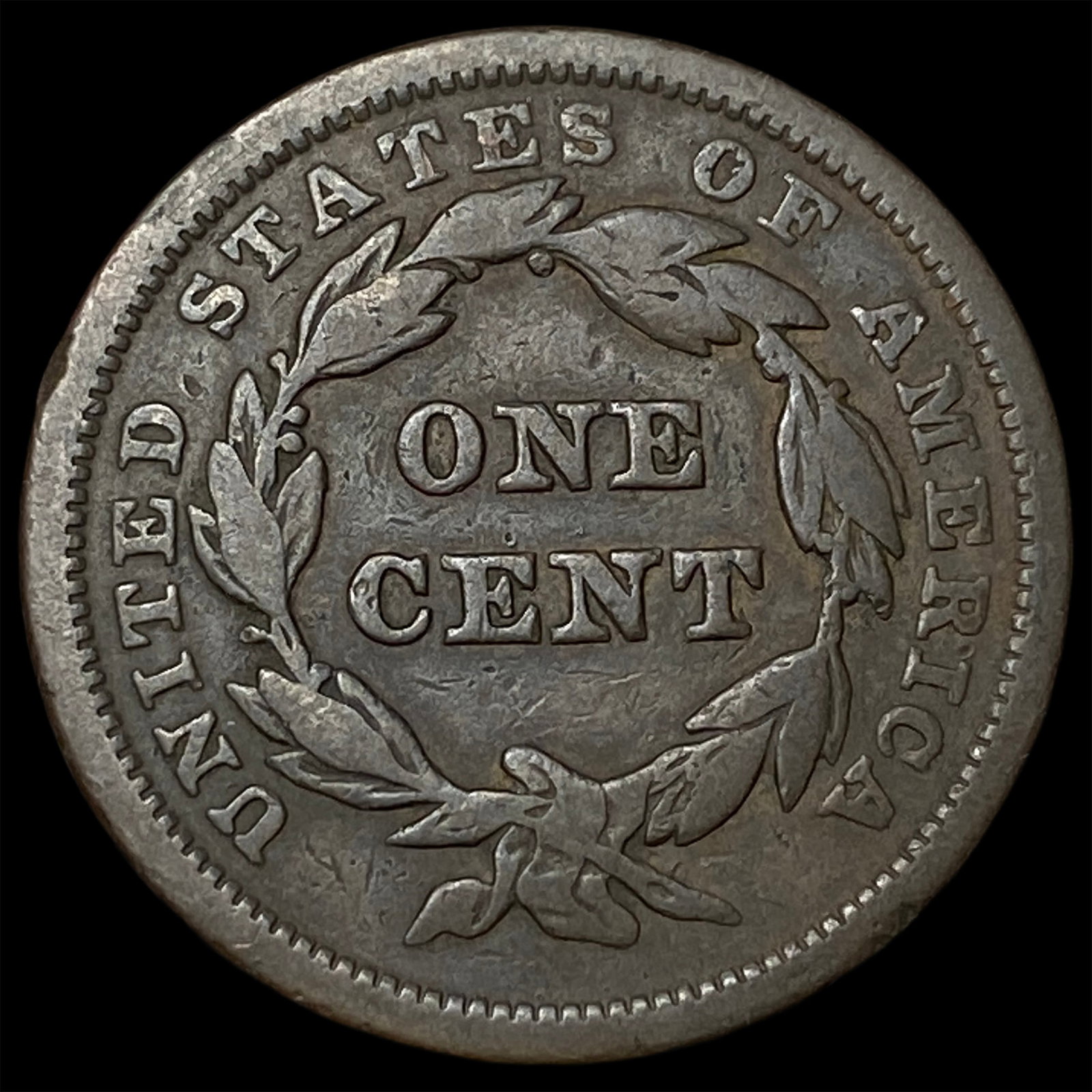 1841 Braided Hair Large Cent LIGHTLY CIRCULATED - 2