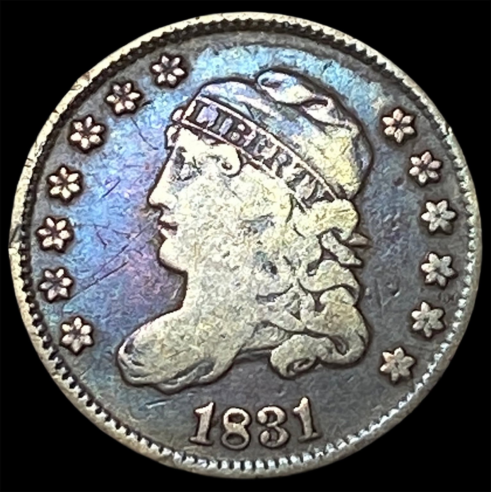 1831 Silver Capped Bust Half Dime NICELY CIRCULATED: 1831 Silver Capped Bust Half Dime NICELY CIRCULATED