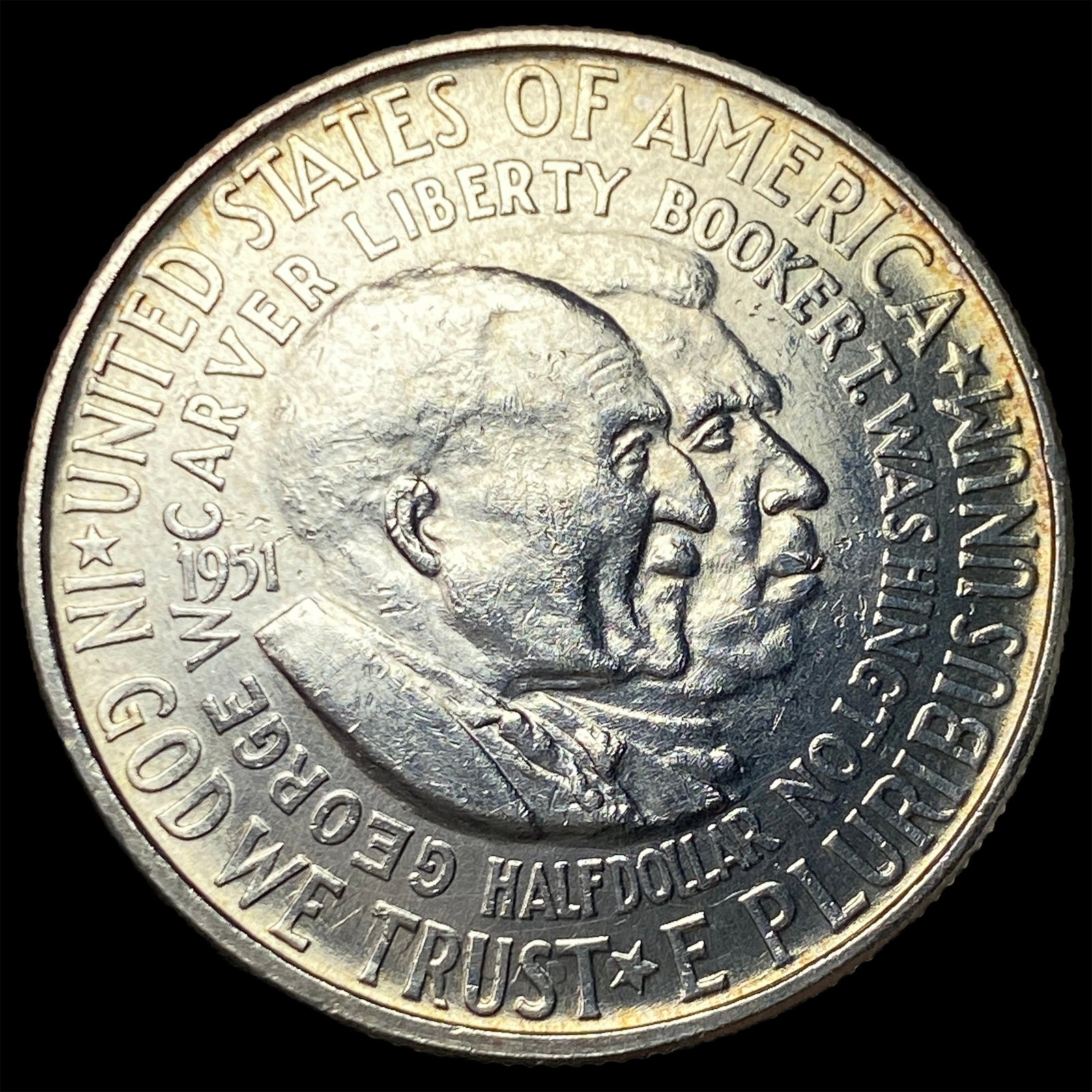 1951 Silver Washington-Carver Half Dollar GEM BU: 1951 Silver Washington-Carver Half Dollar GEM BU