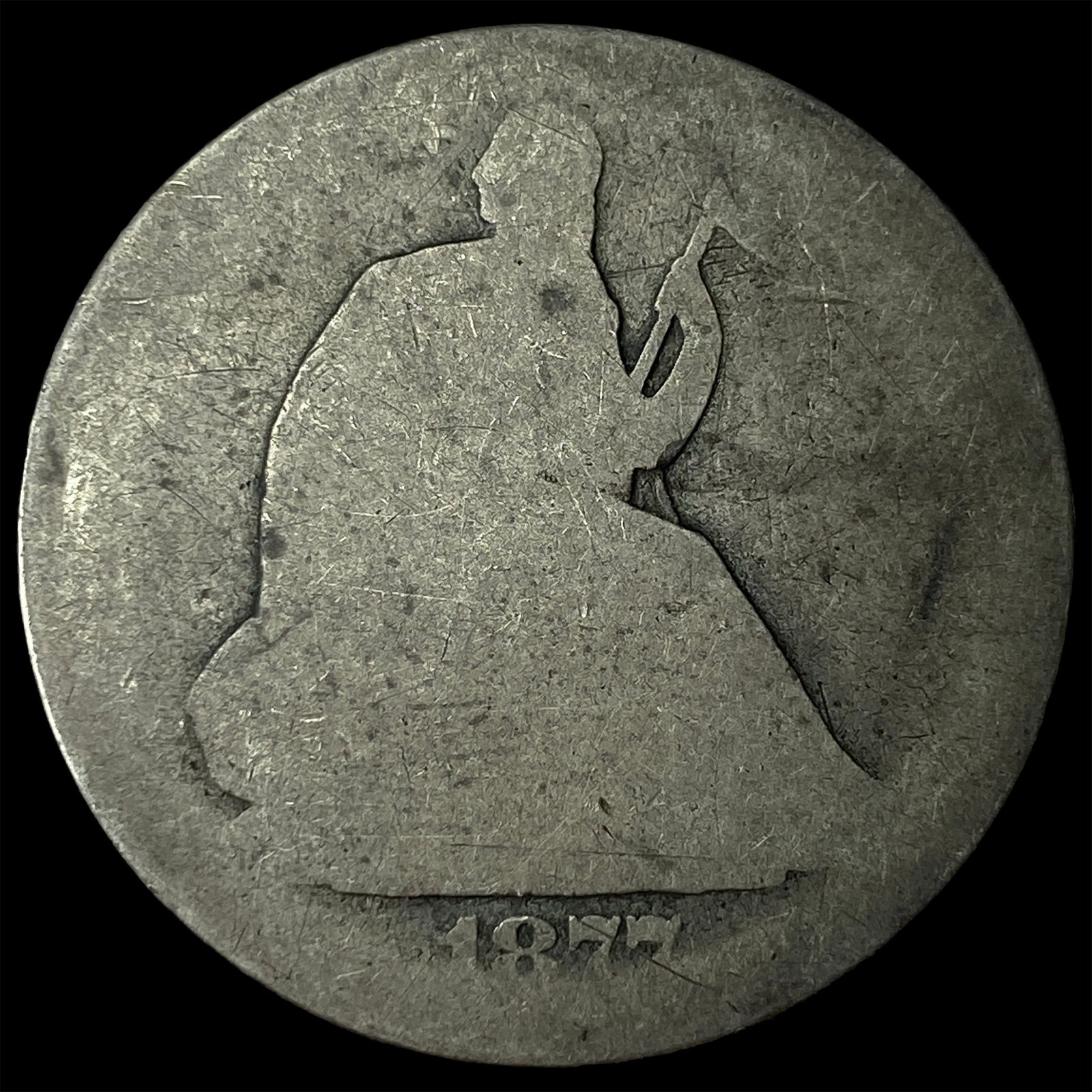 1877 Silver Seated Liberty Half Dollar NICELY CIRCULATED: 1877 Silver Seated Liberty Half Dollar NICELY CIRCULATED
