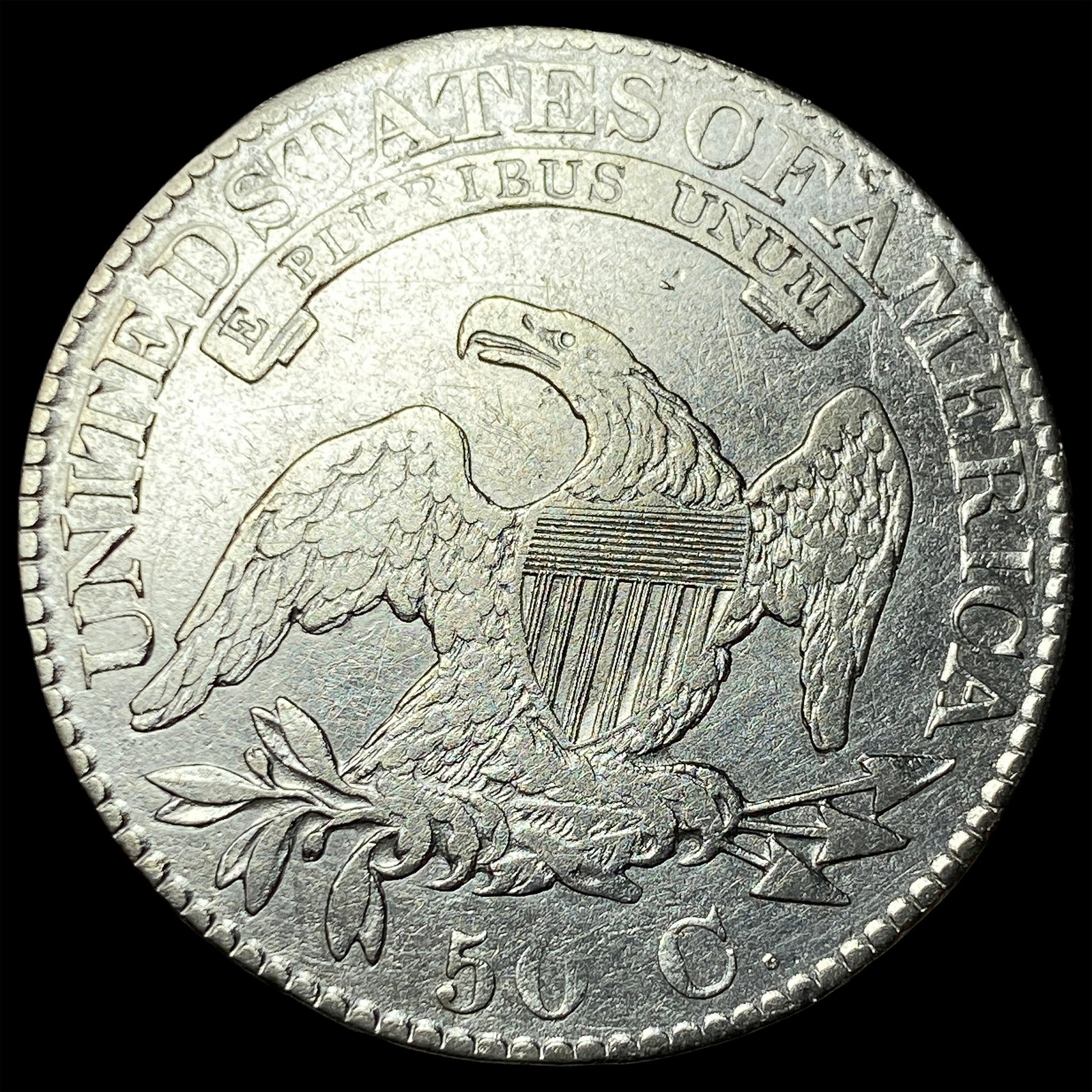 1824 Capped Bust Half Dollar NEARLY UNCIRCULATED - 2