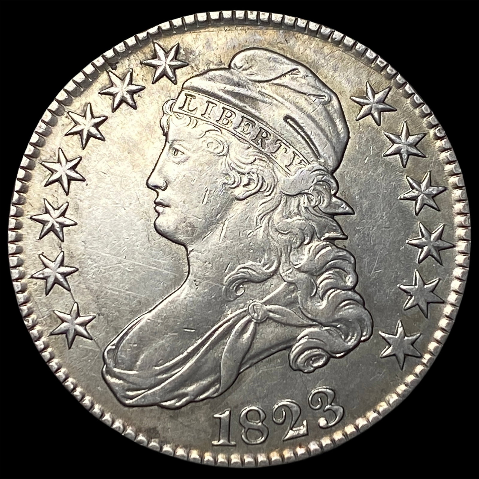1823 Capped Bust Half Dollar CLOSELY UNCIRCULATED (1 of 2)