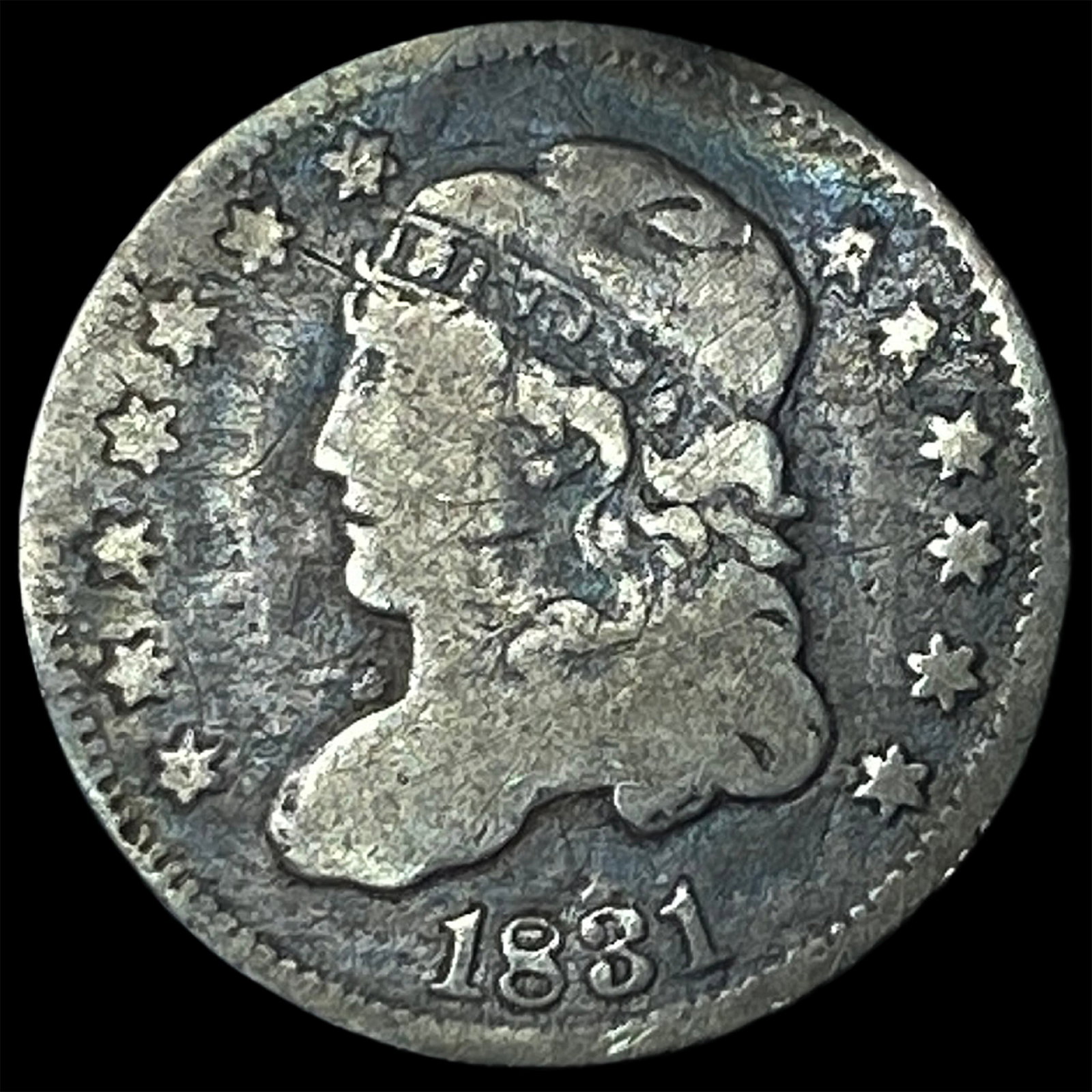 1831 Capped Bust Silver Half Dime NICELY CIRCULATED: 1831 Capped Bust Silver Half Dime NICELY CIRCULATED