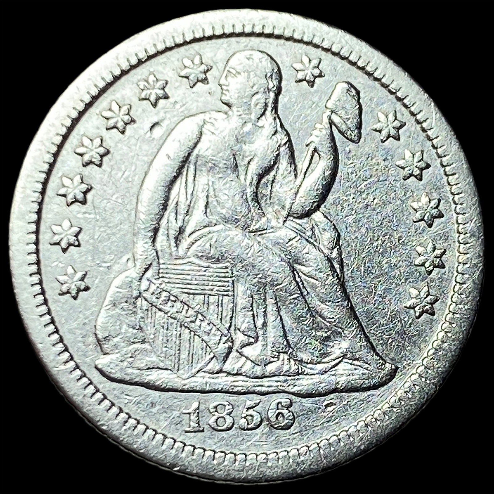 1856-O Silver Seated Liberty Dime NEARLY UNCIRCULATED: 1856-O Silver Seated Liberty Dime NEARLY UNCIRCULATED
