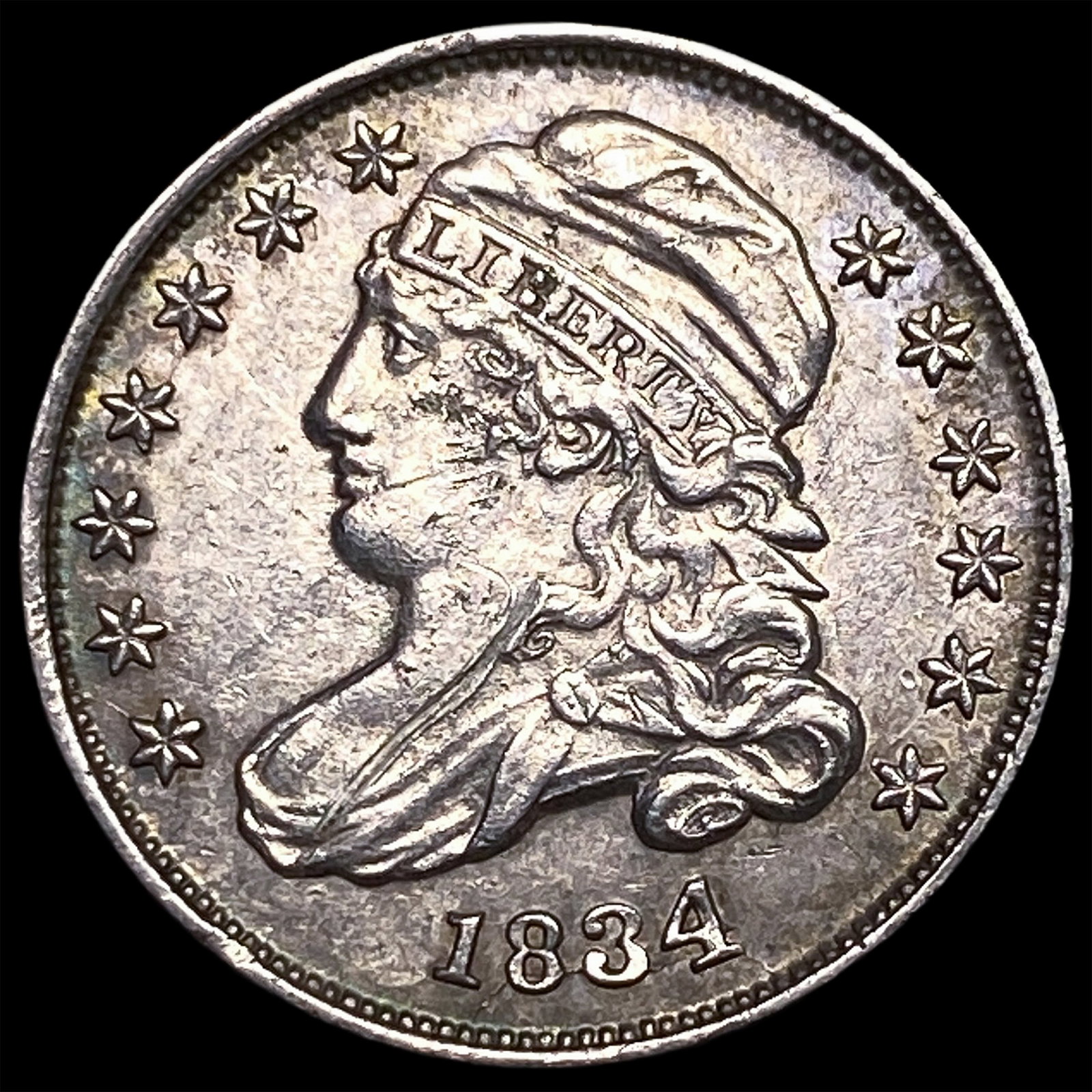 1834 Silver Capped Bust Dime CLOSELY UNCIRCULATED: 1834 Silver Capped Bust Dime CLOSELY UNCIRCULATED