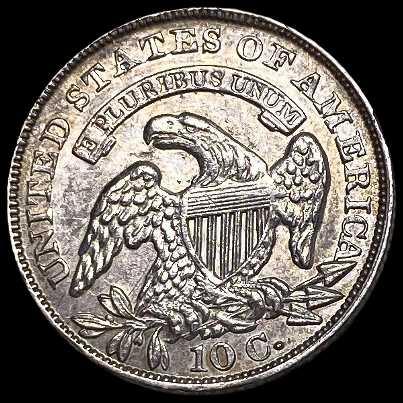 1834 Silver Capped Bust Dime CLOSELY UNCIRCULATED - 2