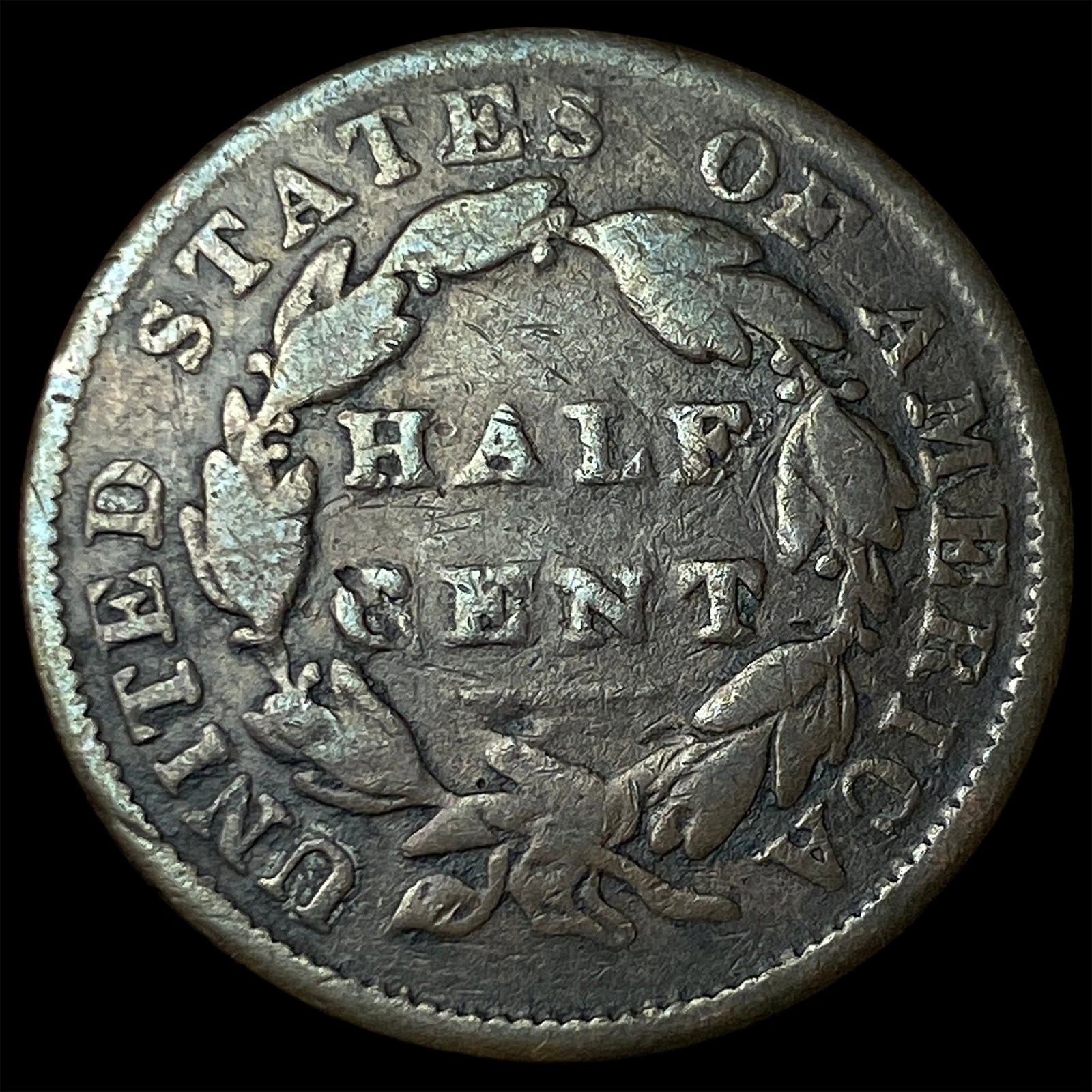 1833 Classic Head Half Cent NICELY CIRCULATED - 2