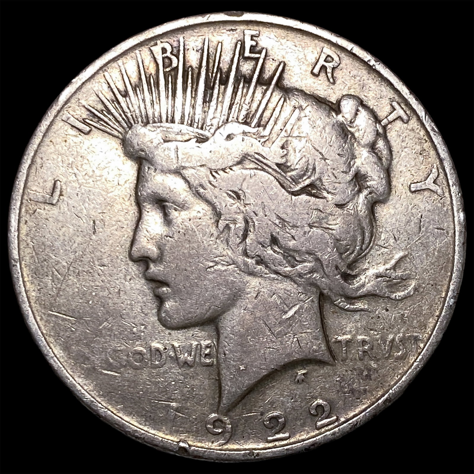 1922 Silver Peace Dollar ABOUT UNCIRCULATED: 1922 Silver Peace Dollar ABOUT UNCIRCULATED
