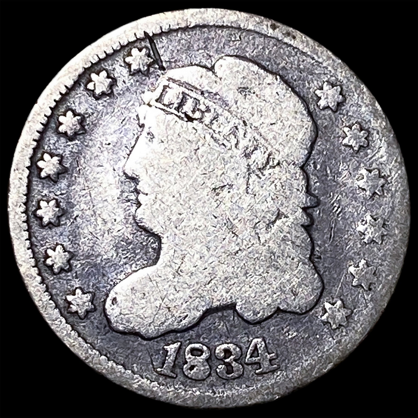 1834 Capped Bust Half Dollar LIGHTLY CIRCULATED: 1834 Capped Bust Half Dollar LIGHTLY CIRCULATED