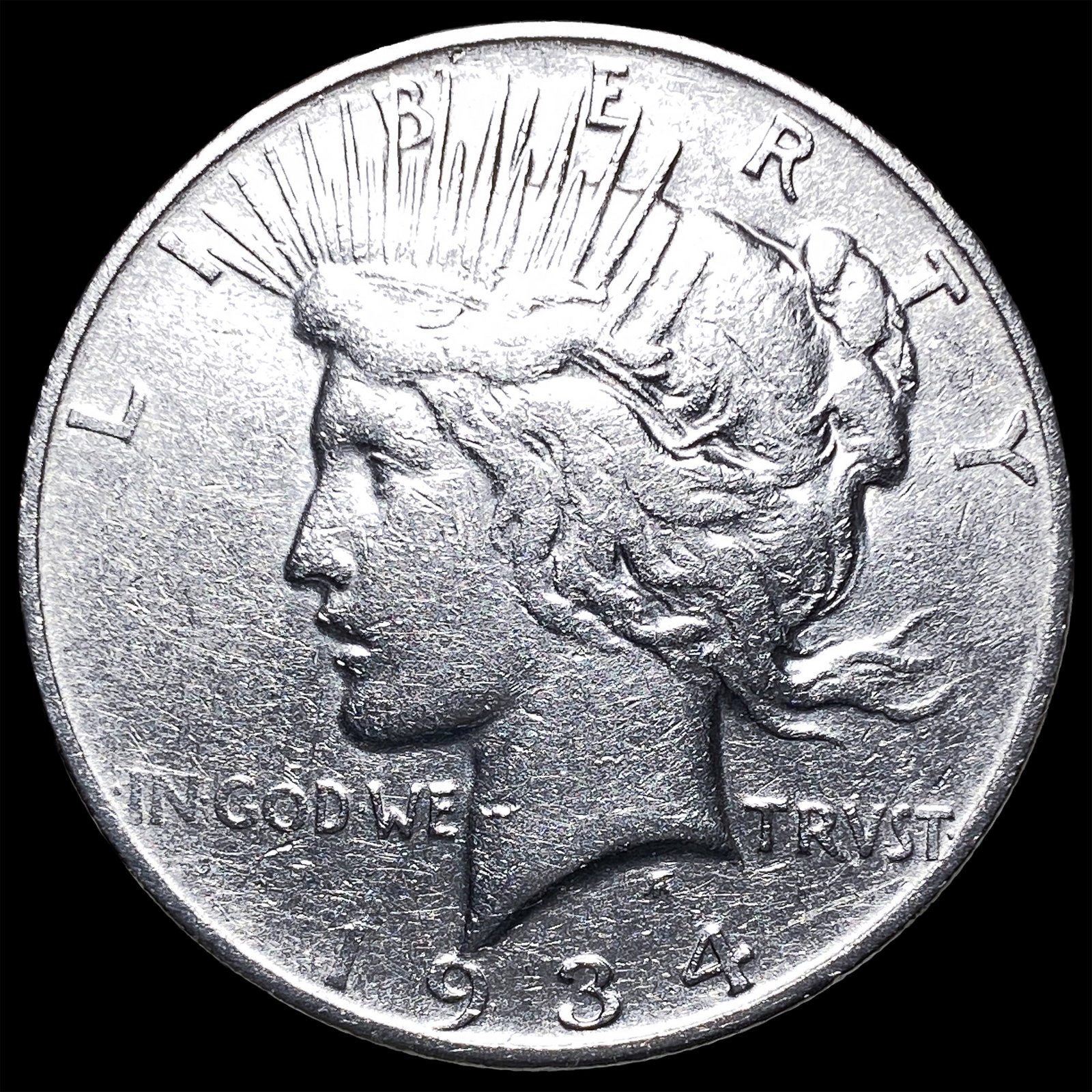 1934 Peace Silver Dollar NEARLY UNCIRCULATED: 1934 Peace Silver Dollar NEARLY UNCIRCULATED