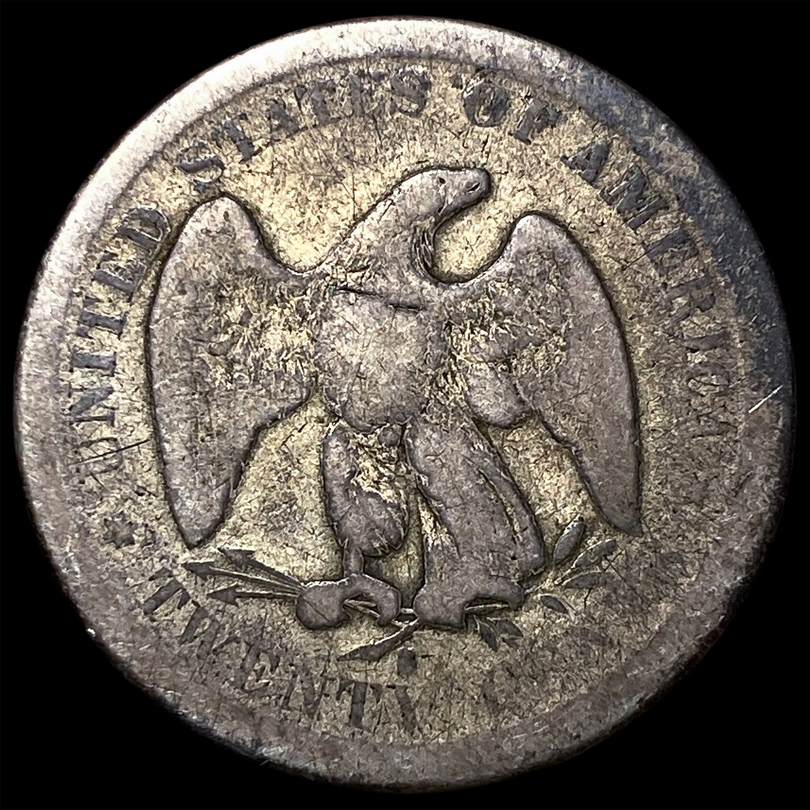 1875-S Silver Twenty Cent Piece LIGHTLY CIRCULATED - 2