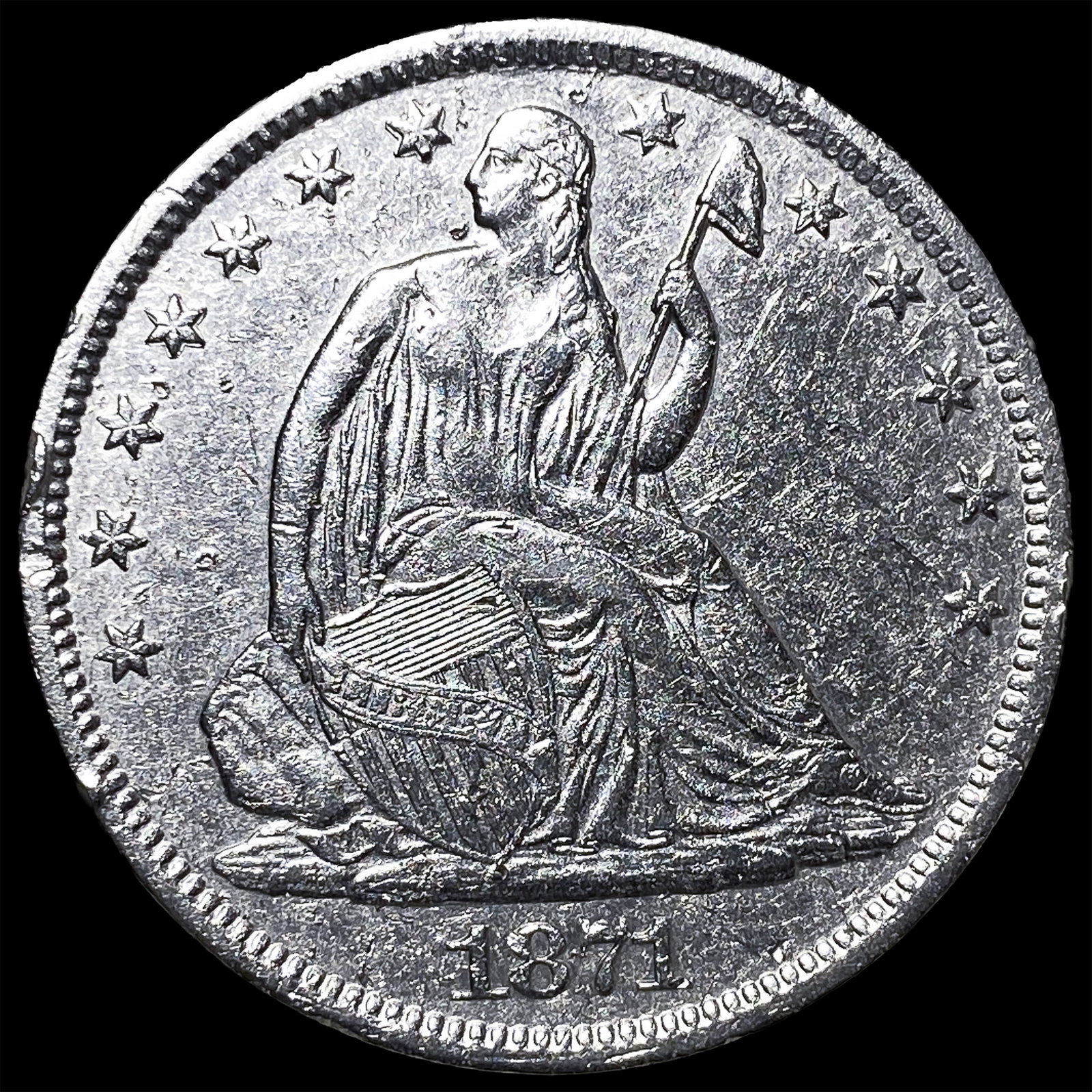 1871-S Silver Half Dollar HIGH GRADE: 1871-S Silver Half Dollar HIGH GRADE