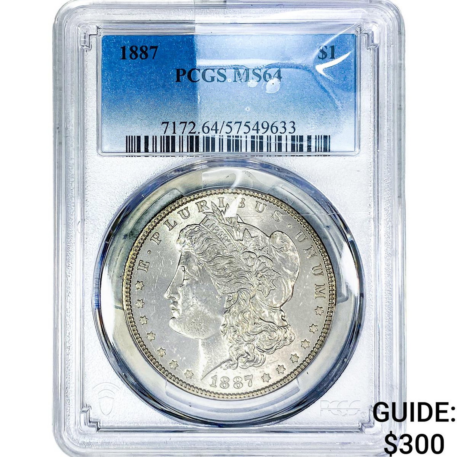 1887 Morgan Silver Dollar PCGS MS64: 1887 Morgan Silver Dollar PCGS MS64