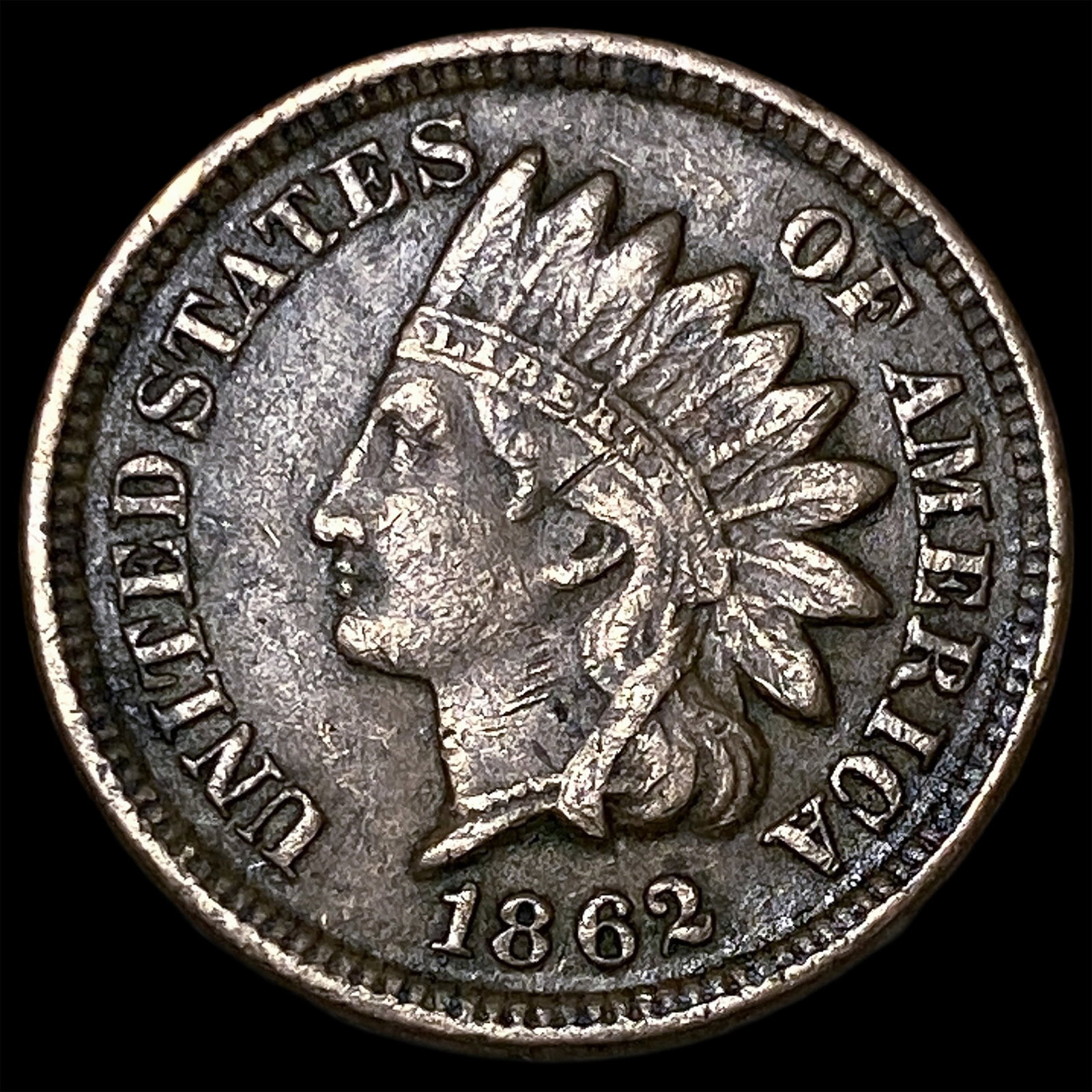 1862 Indian Head Cent CLOSELY UNCIRCULATED: 1862 Indian Head Cent CLOSELY UNCIRCULATED
