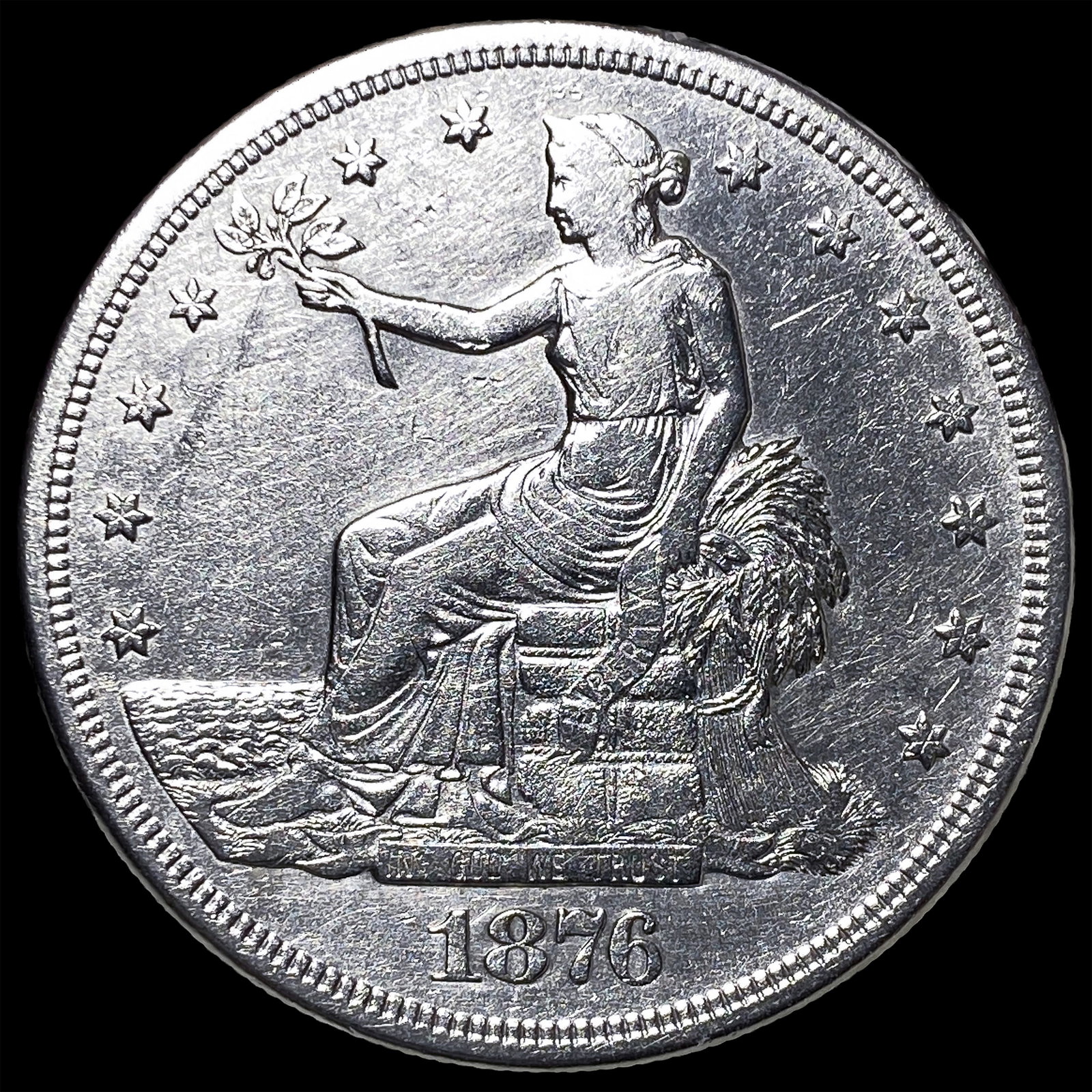 1876-S Silver Trade Dollar CLOSELY UNCIRCULATED: 1876-S Silver Trade Dollar CLOSELY UNCIRCULATED