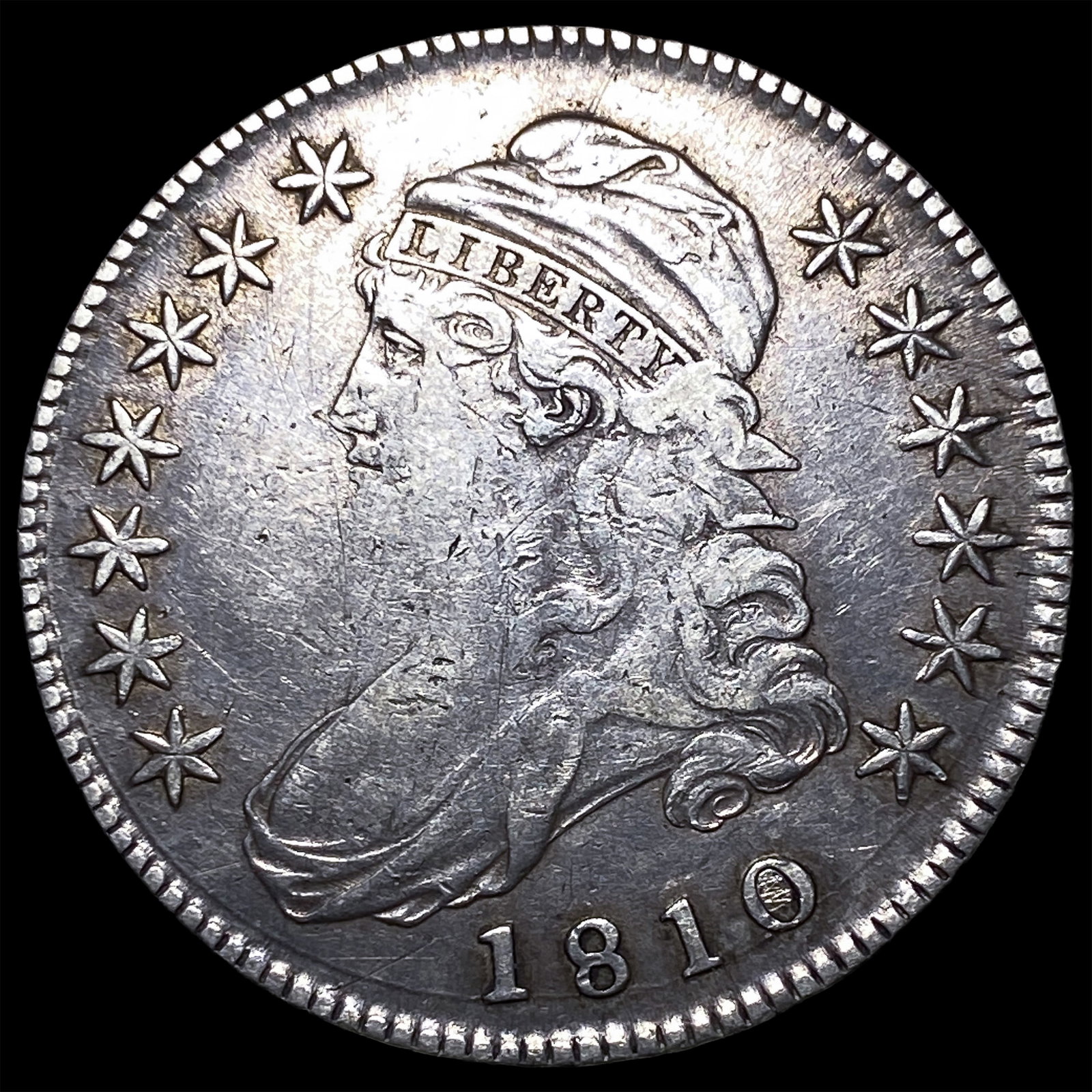 1810 Capped Bust Half Dollar NEARLY UNCIRCULATED: 1810 Capped Bust Half Dollar NEARLY UNCIRCULATED