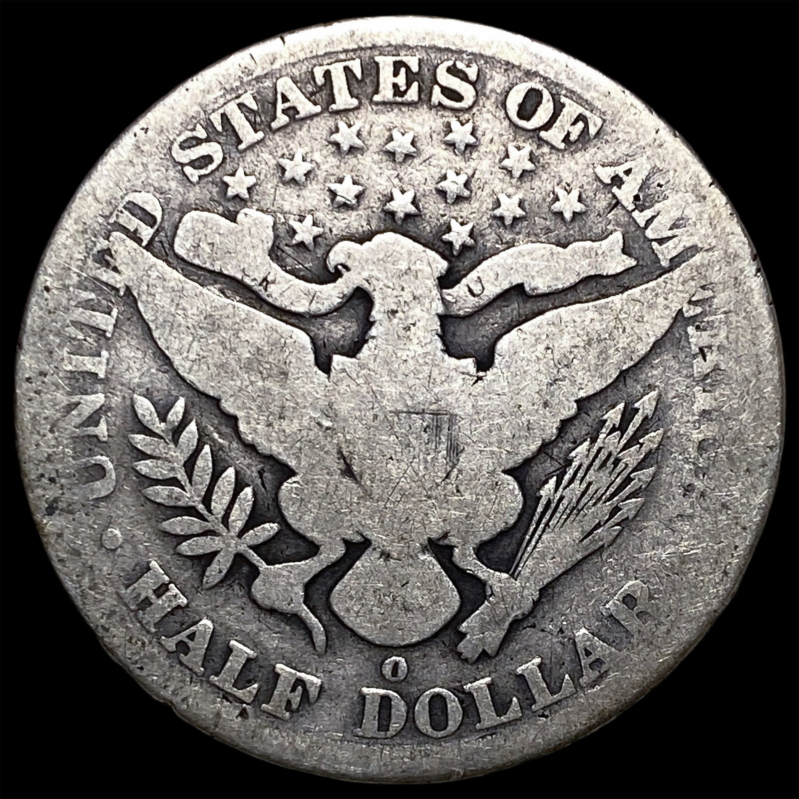 1893-O Silver Barber Half Dollar LIGHTLY CIRCULATED - 2
