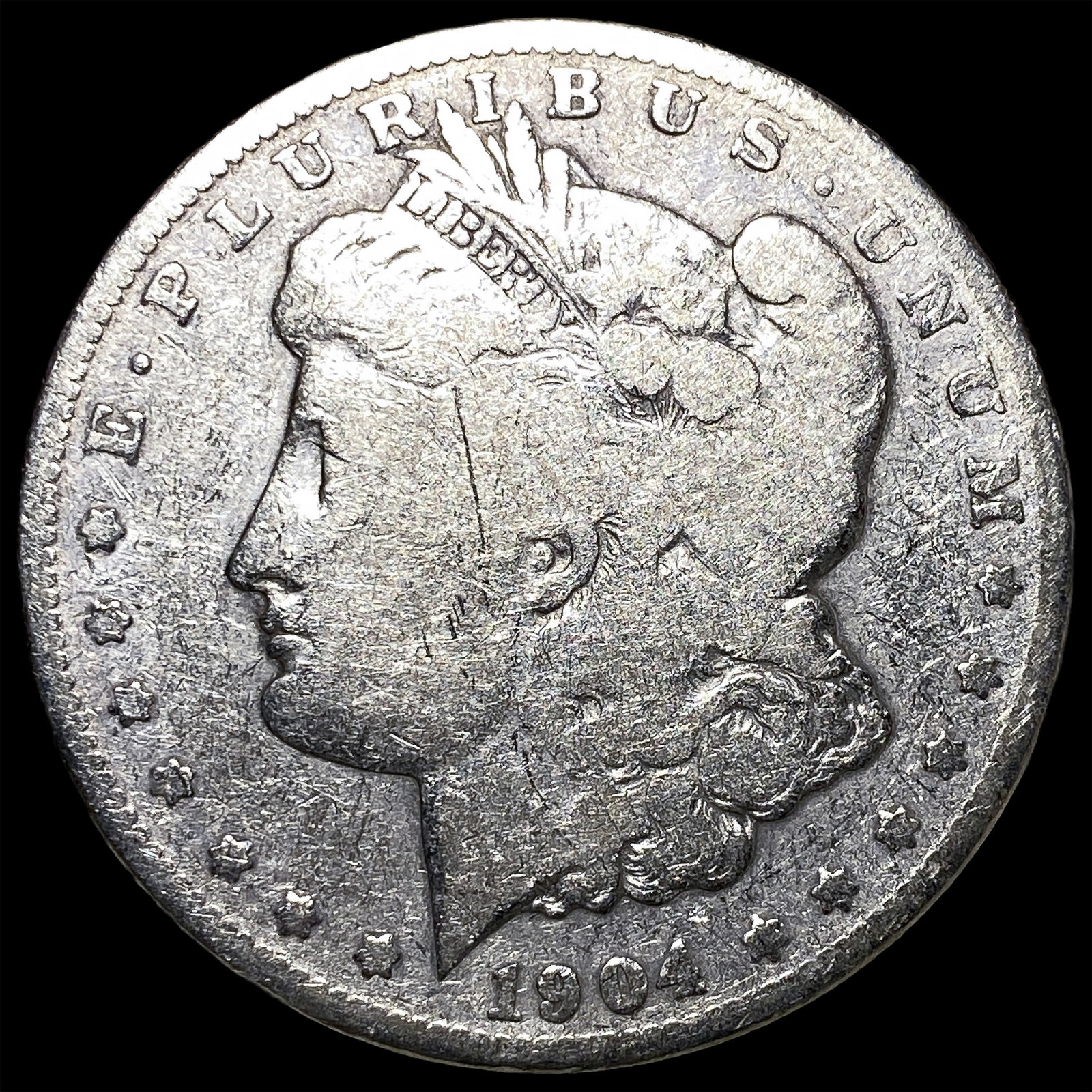 1904-S Silver Morgan Dollar LIGHTLY CIRCULATED