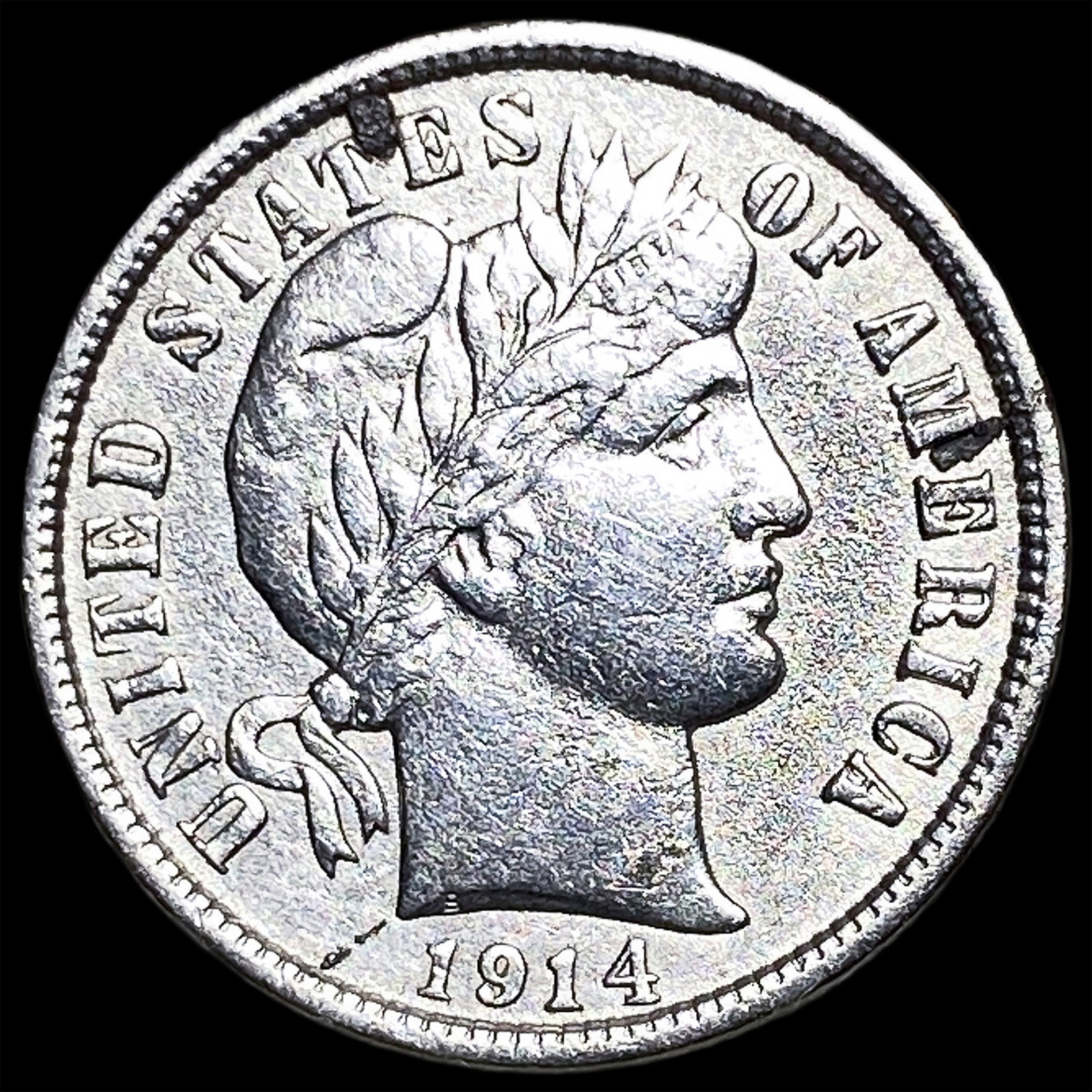 1914-D Silver Barber Dime CHOICE AU