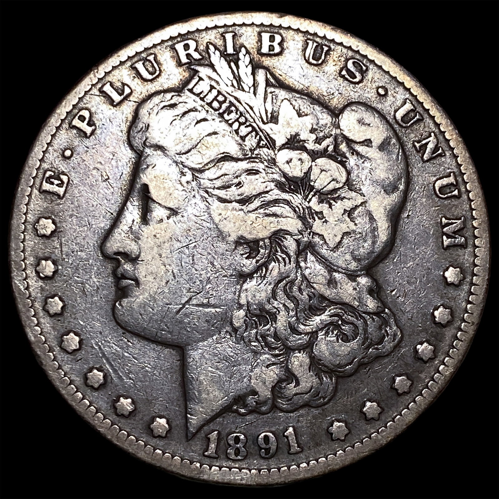 1891-CC Silver Morgan Dollar NEARLY UNCIRCULATED