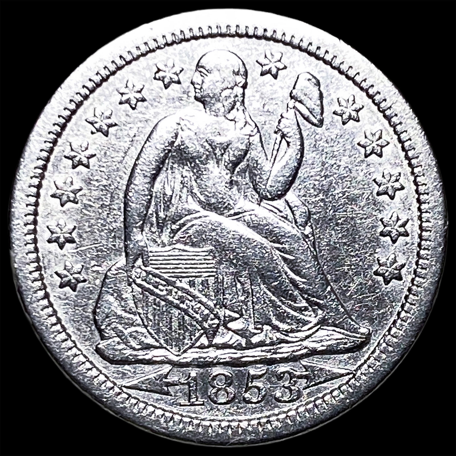 1853 Arrows Seated Liberty Dime CLOSELY UNCIRCULATED