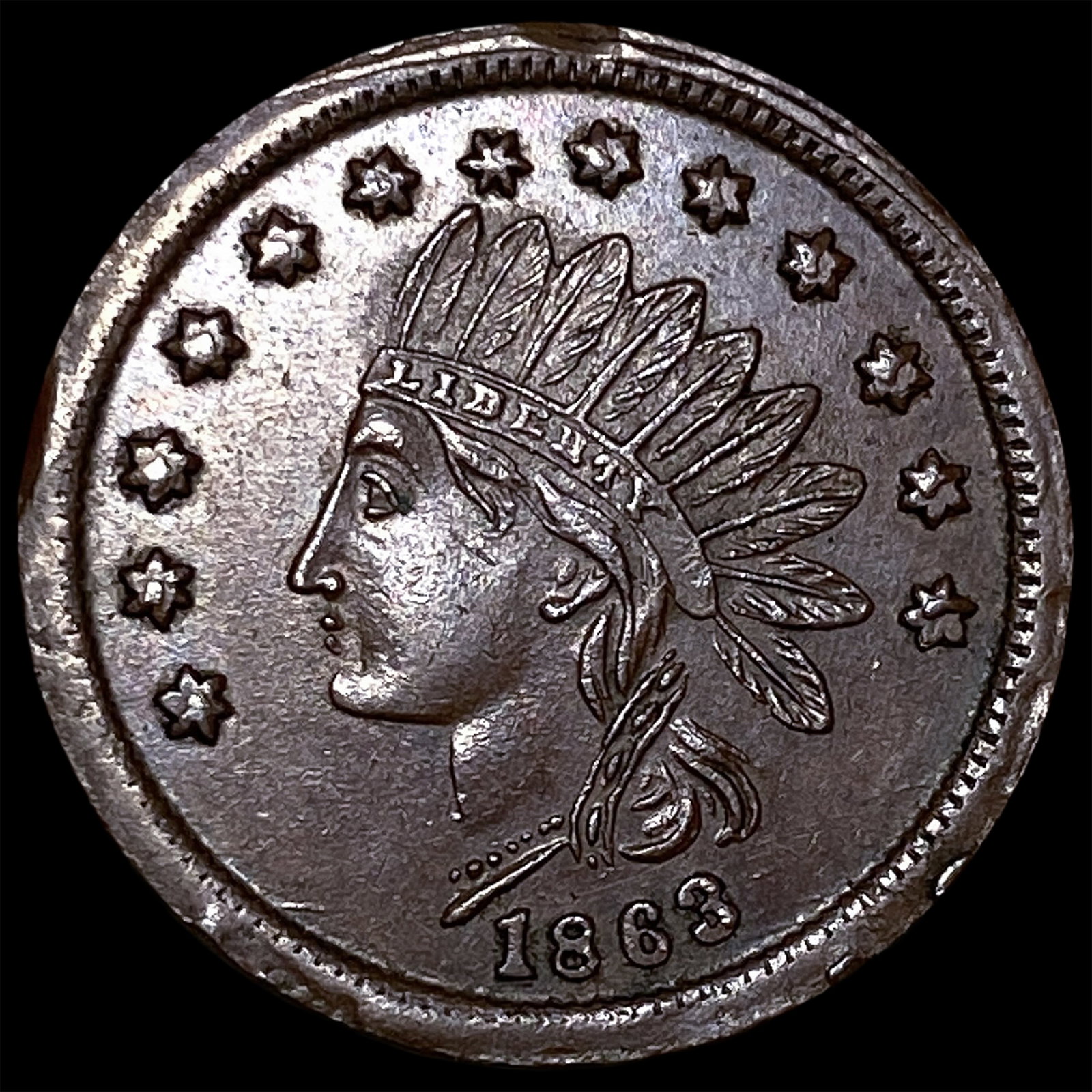 1863 Carl Haas Civil War Token UNCIRCULATED (1 of 2)