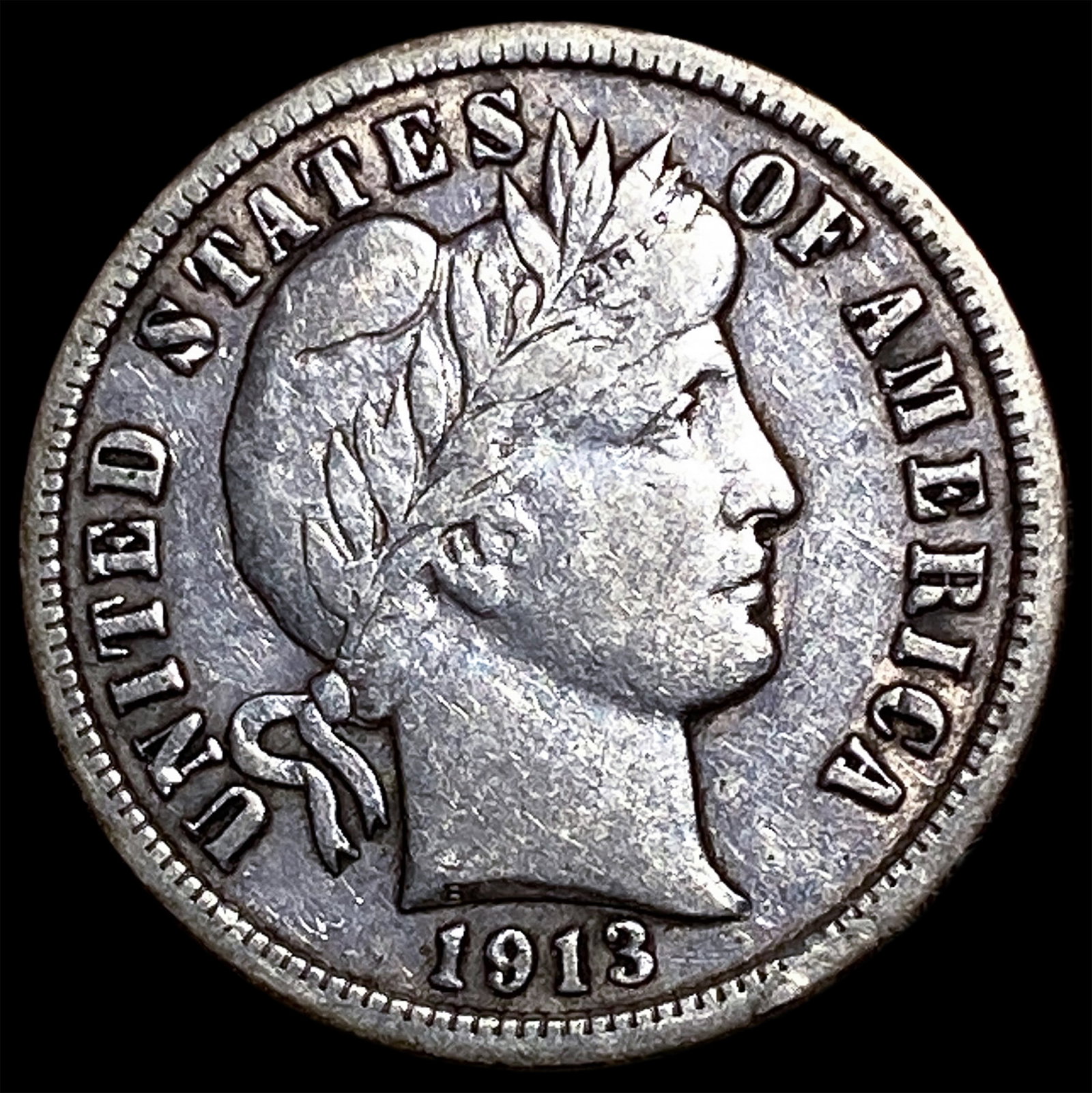 1913 Barber Dime NEARLY UNCIRCULATED: 1913 Barber Dime NEARLY UNCIRCULATED