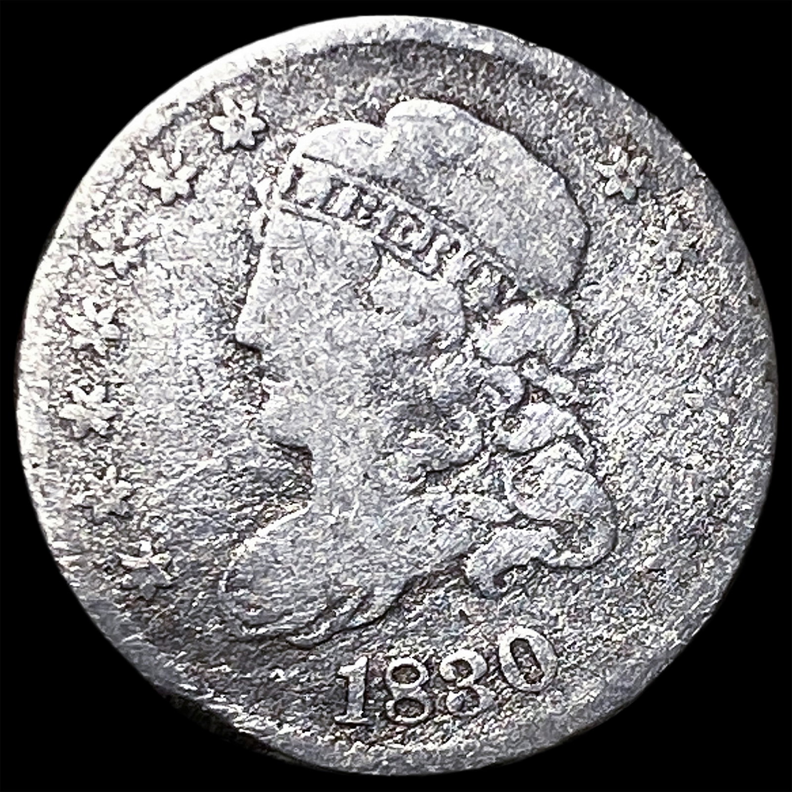 1830 Capped Bust Half Dime LIGHTLY CIRCULATED: 1830 Capped Bust Half Dime LIGHTLY CIRCULATED