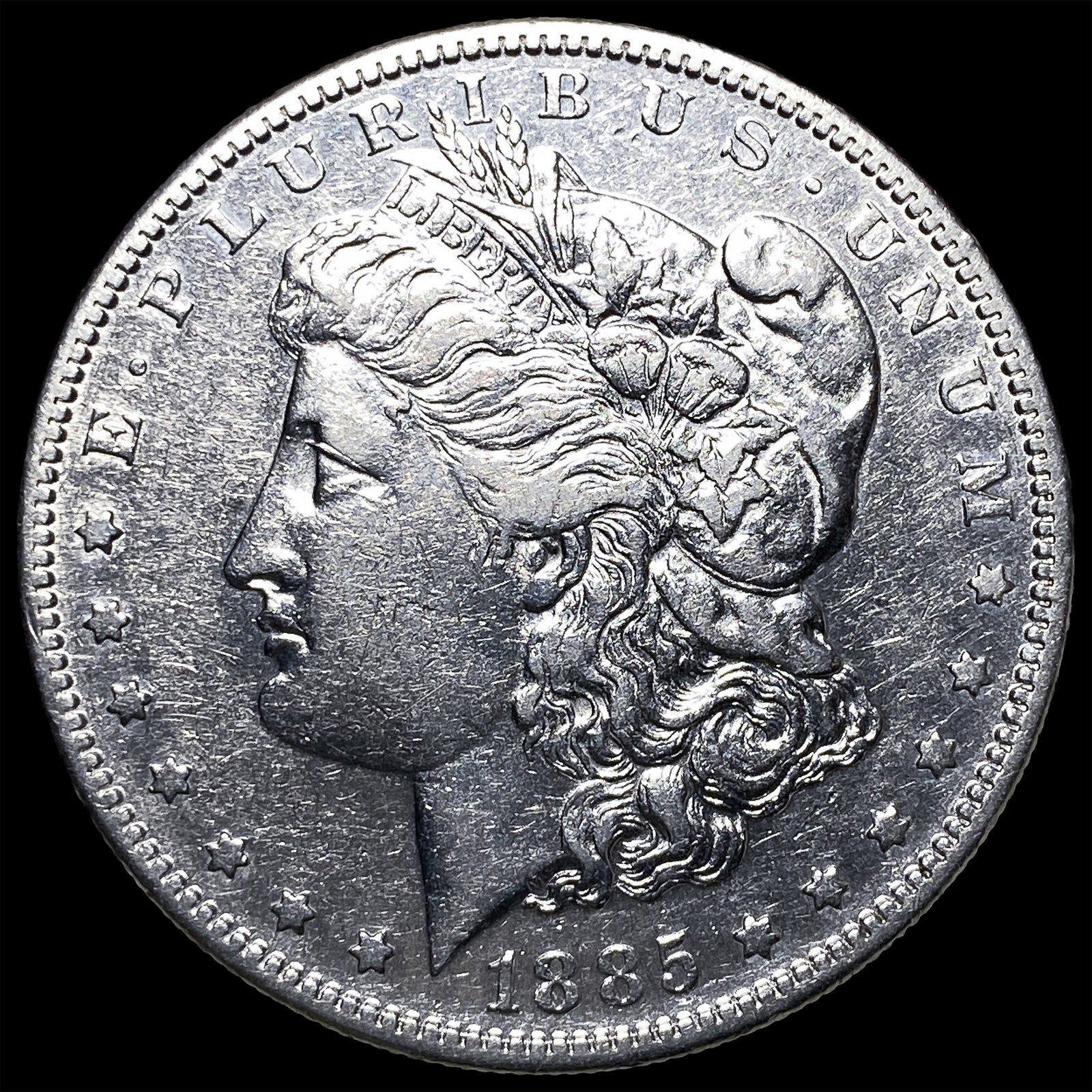 1885-S Silver Morgan Dollar CLOSELY UNCIRCULATED: 1885-S Silver Morgan Dollar CLOSELY UNCIRCULATED