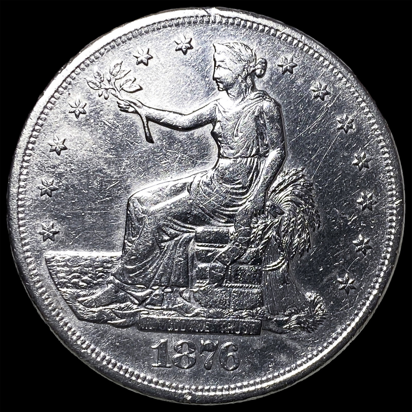 1876-S Silver Trade Dollar CLOSELY UNCIRCULATED: 1876-S Silver Trade Dollar CLOSELY UNCIRCULATED