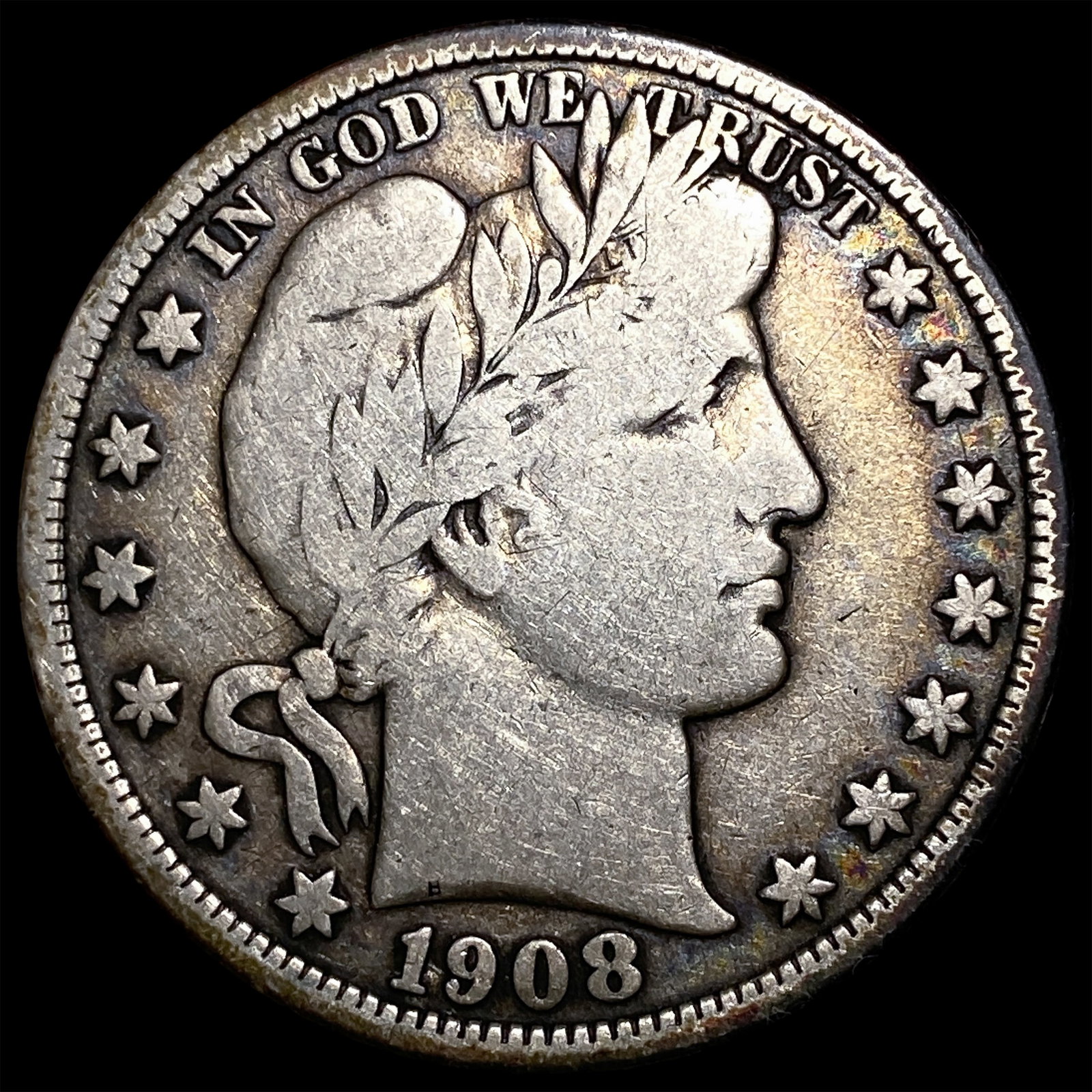 1908-D Silver Barber Half Dollar NEARLY UNCIRCULATED: 1908-D Silver Barber Half Dollar NEARLY UNCIRCULATED