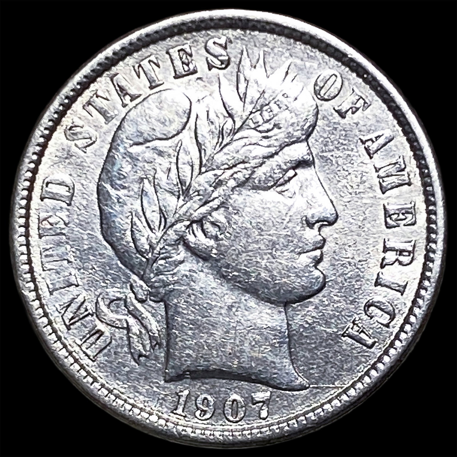 1907 Barber Dime UNCIRCULATED: 1907 Barber Dime UNCIRCULATED